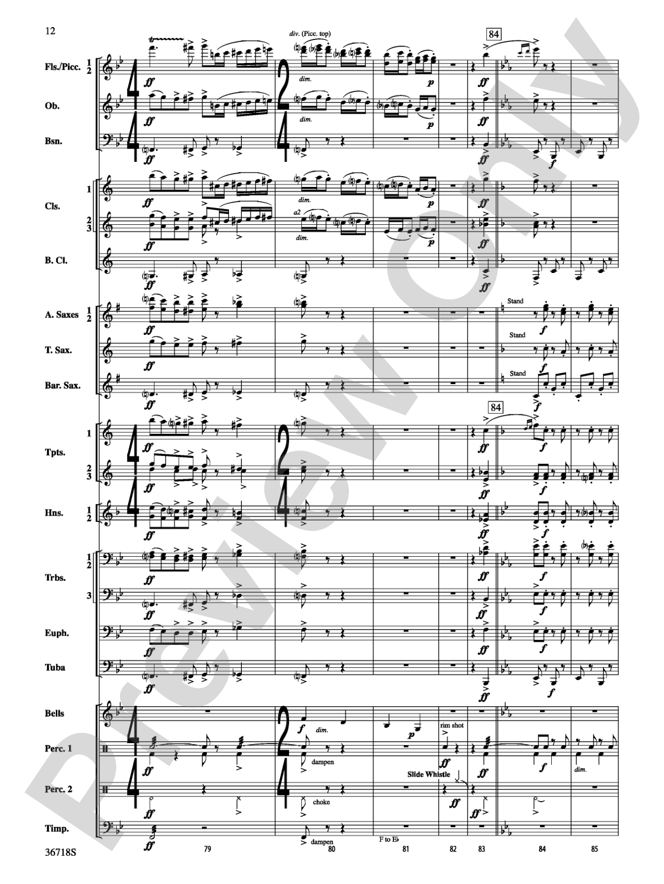 Clown Act: Concert Band Conductor Score & Parts