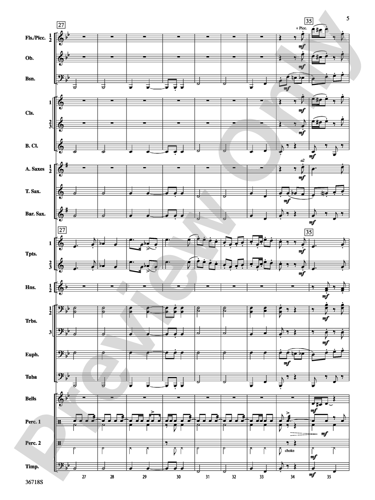 Clown Act: Concert Band Conductor Score & Parts