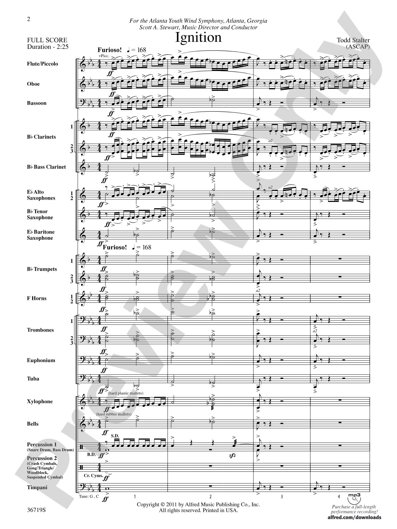 Ignition: Concert Band Conductor Score & Parts