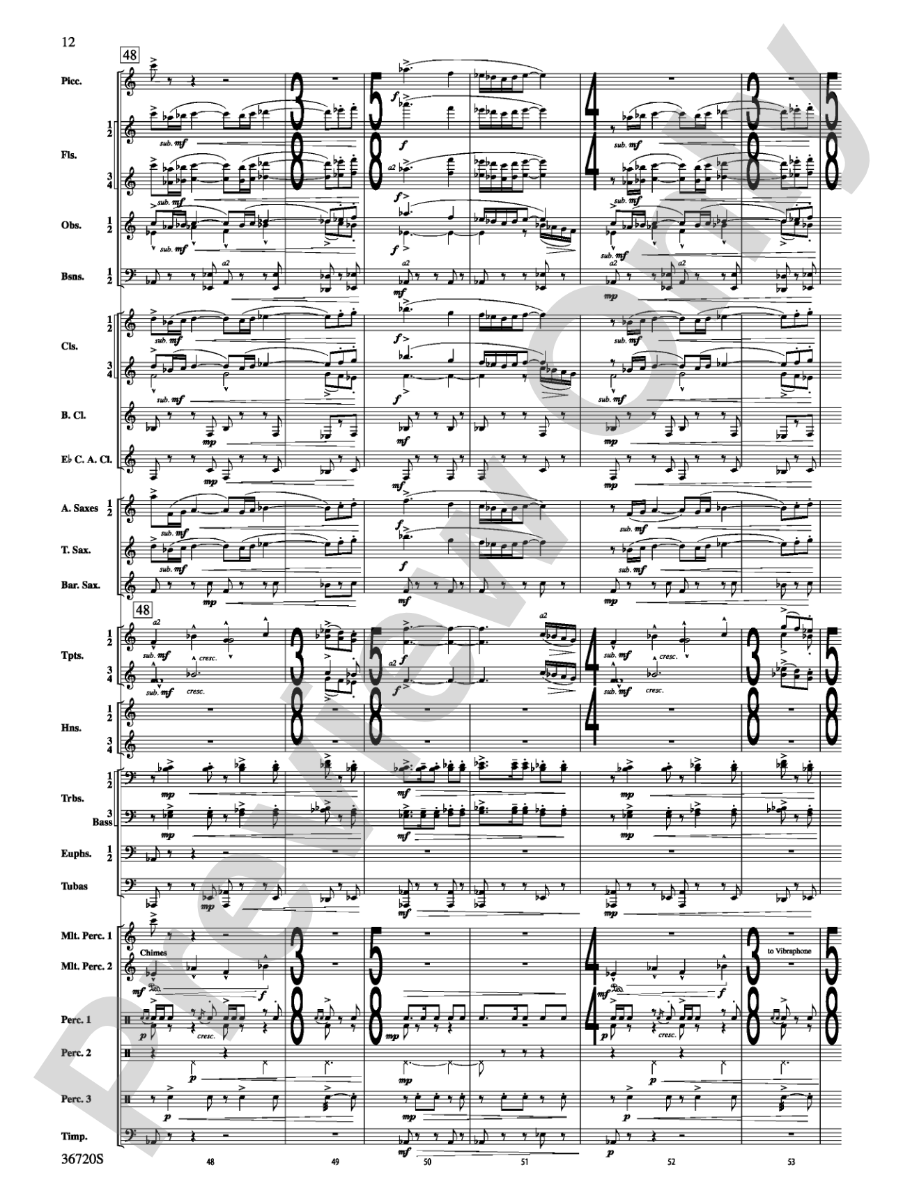 Tribute: Concert Band Conductor Score & Parts