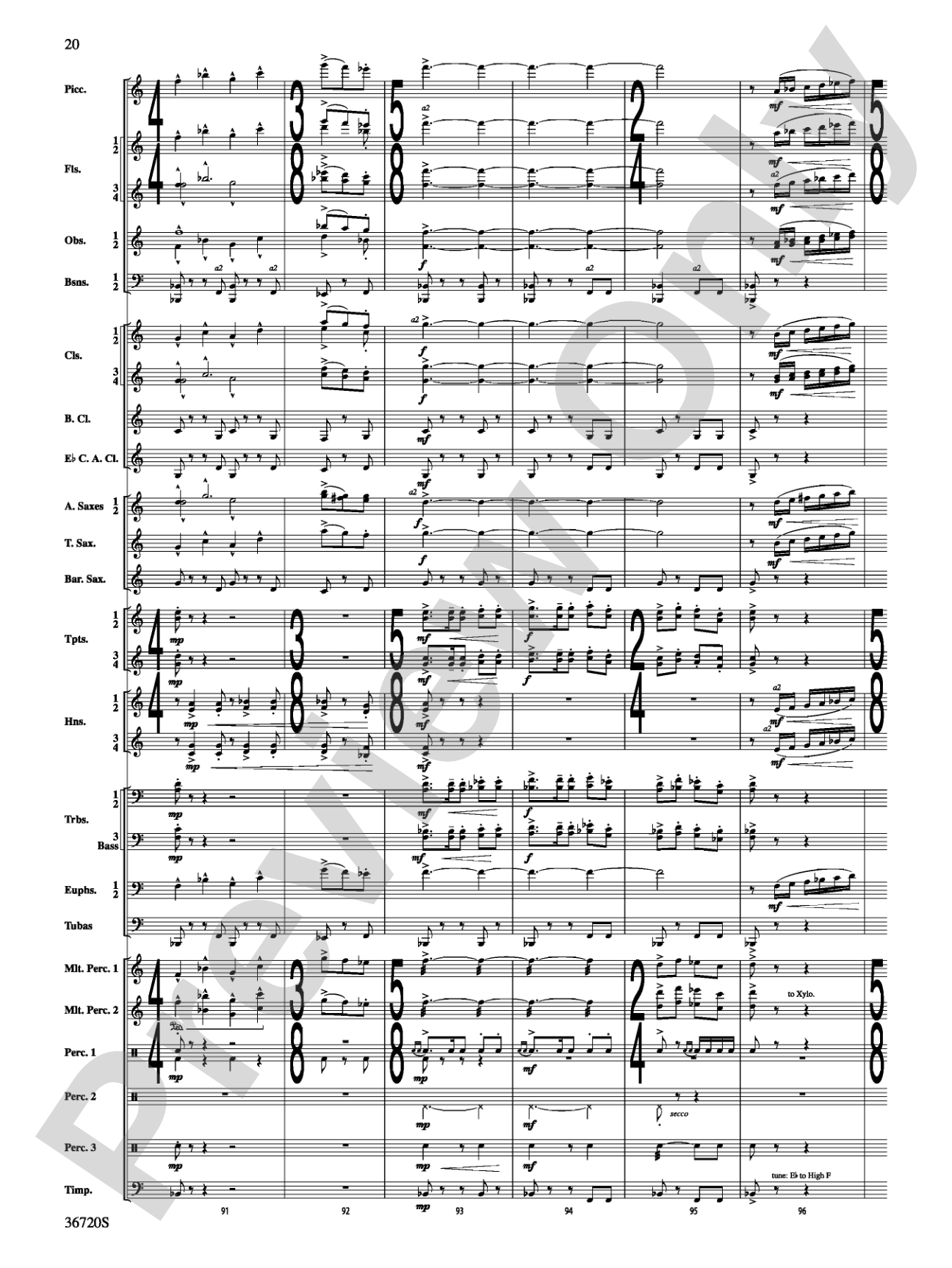 Tribute: Concert Band Conductor Score & Parts