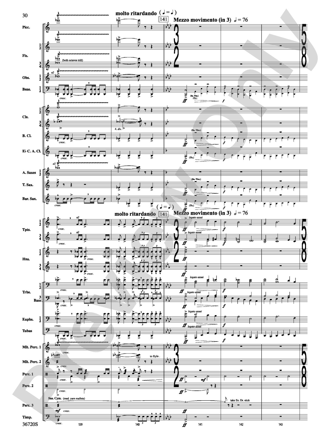 Tribute: Concert Band Conductor Score & Parts