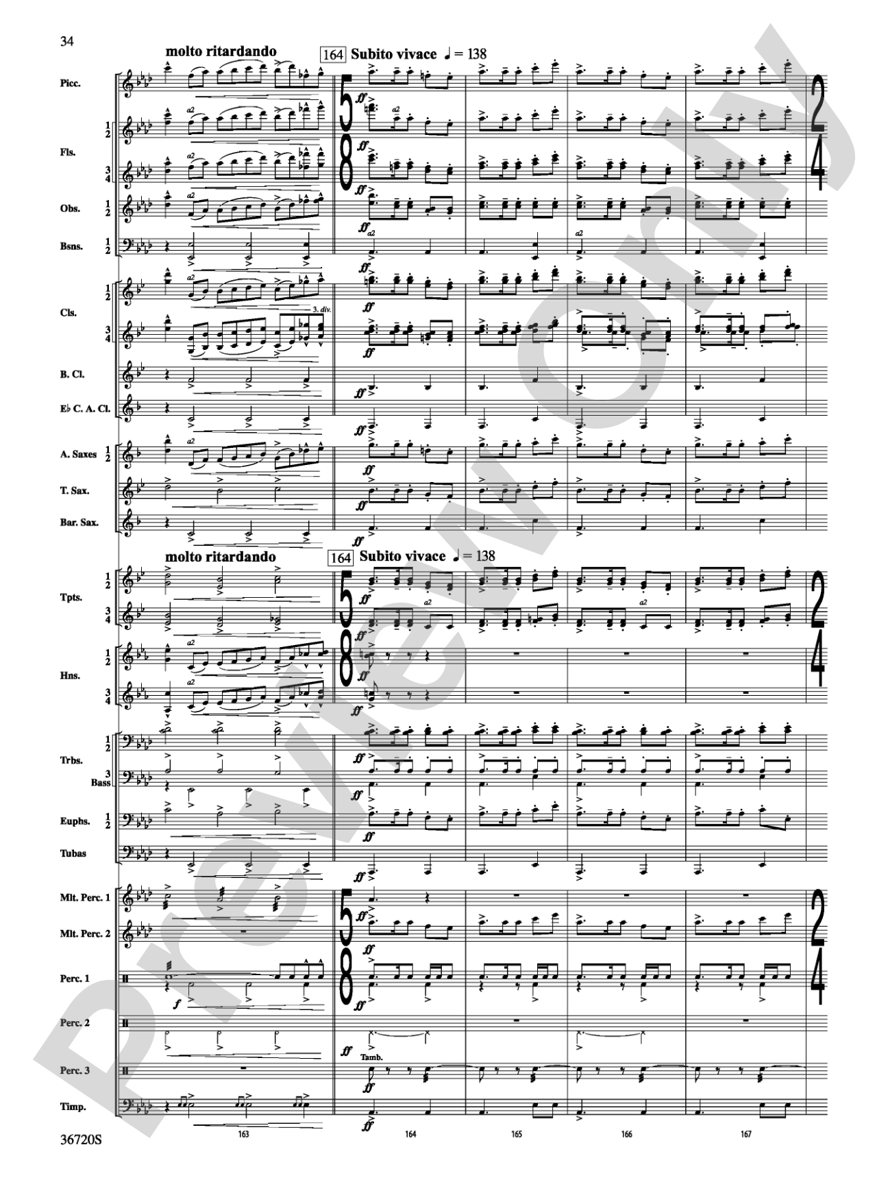 Tribute: Concert Band Conductor Score & Parts