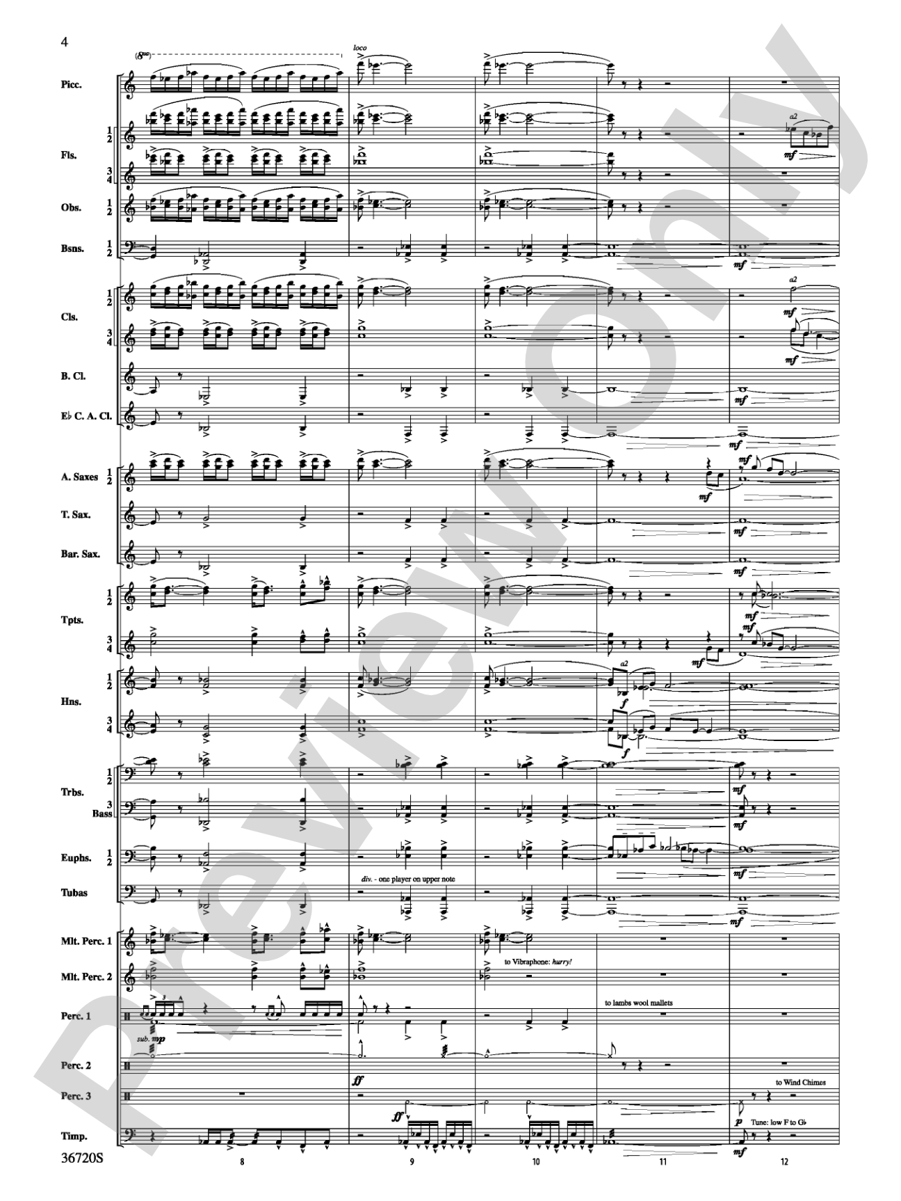 Tribute: Concert Band Conductor Score & Parts