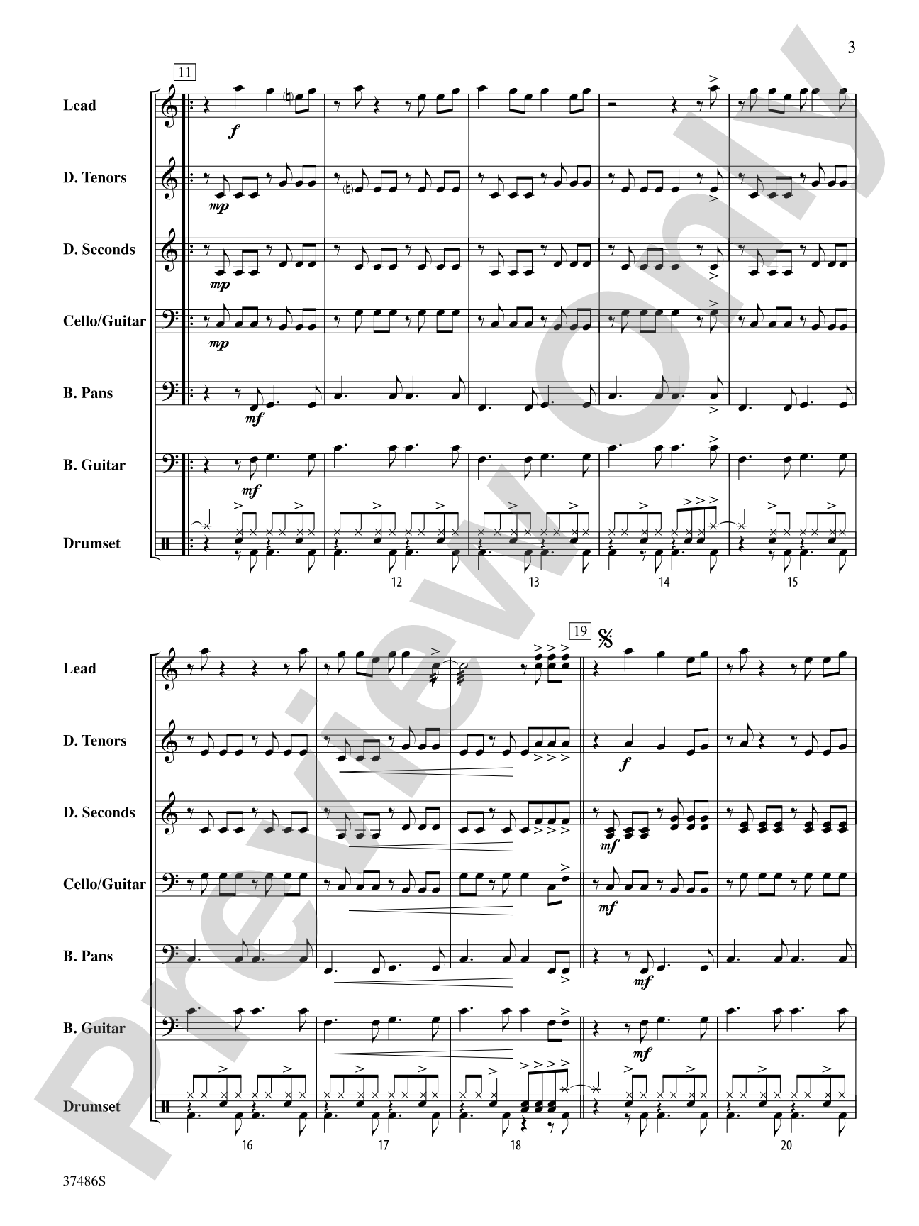 Fins: Steel Drum Conductor Score & Parts