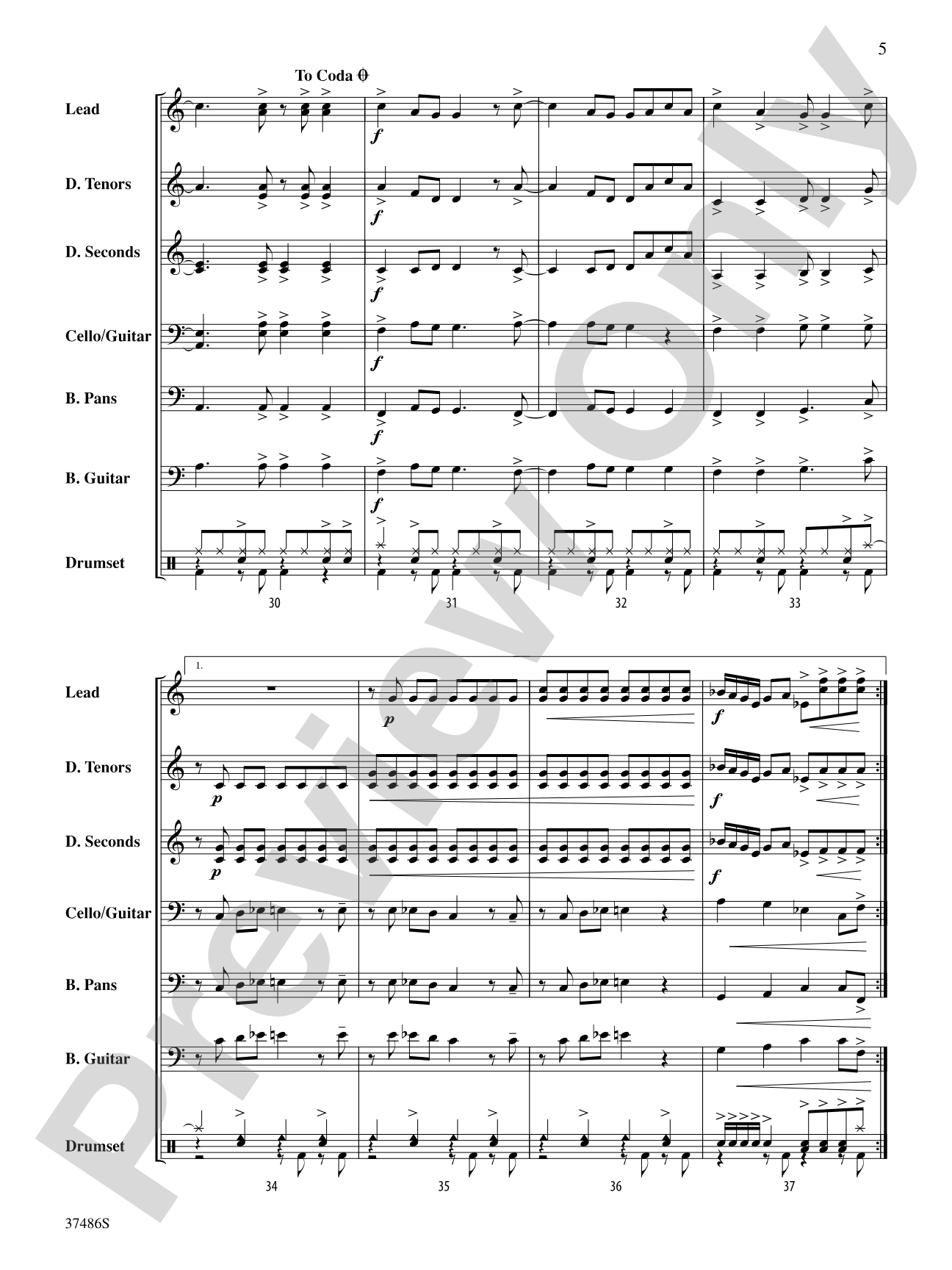 Fins: Steel Drum Conductor Score & Parts