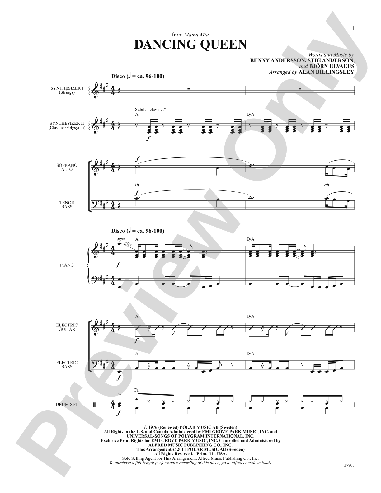Dancing Queen (from Mamma Mia!): Choral SoundPax