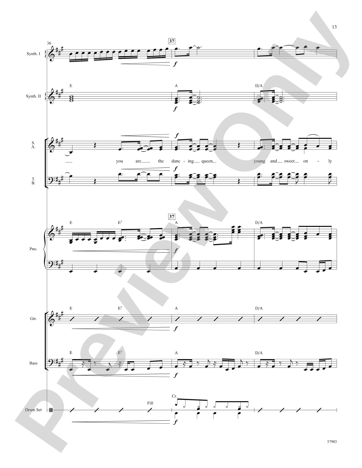 Dancing Queen (from Mamma Mia!): Choral SoundPax