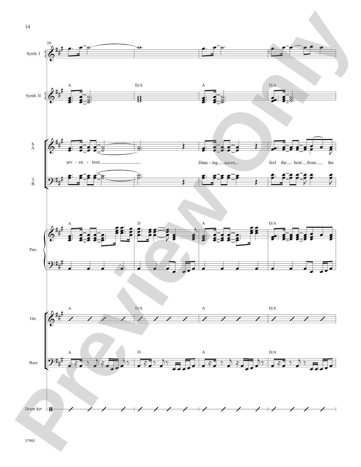 Dancing Queen (from Mamma Mia!): Choral SoundPax
