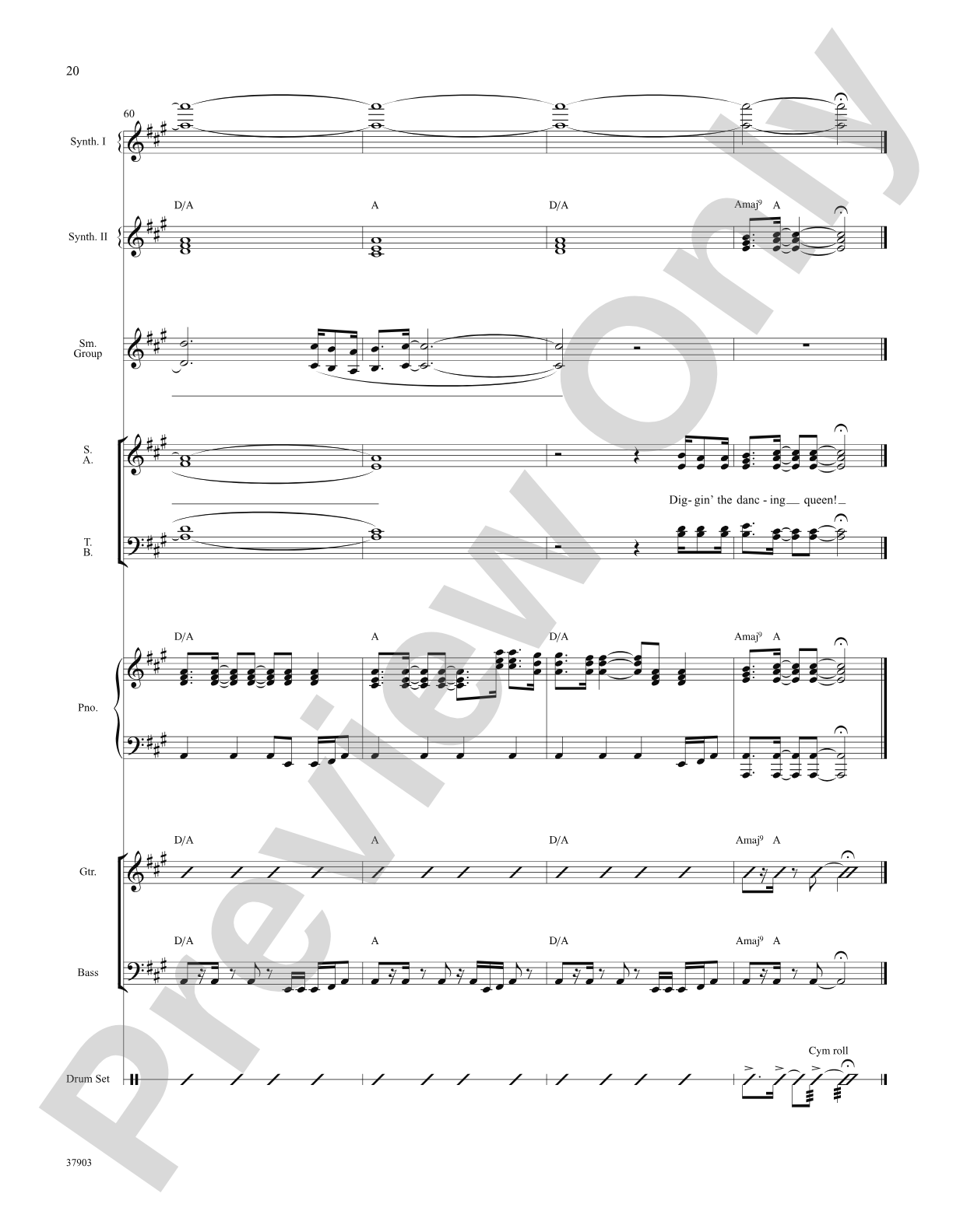 Dancing Queen (from Mamma Mia!): Choral SoundPax