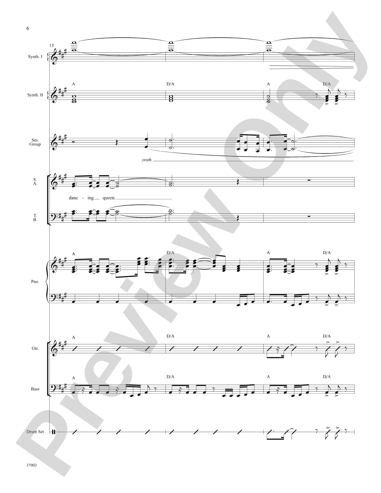 Dancing Queen (from Mamma Mia!): Choral SoundPax