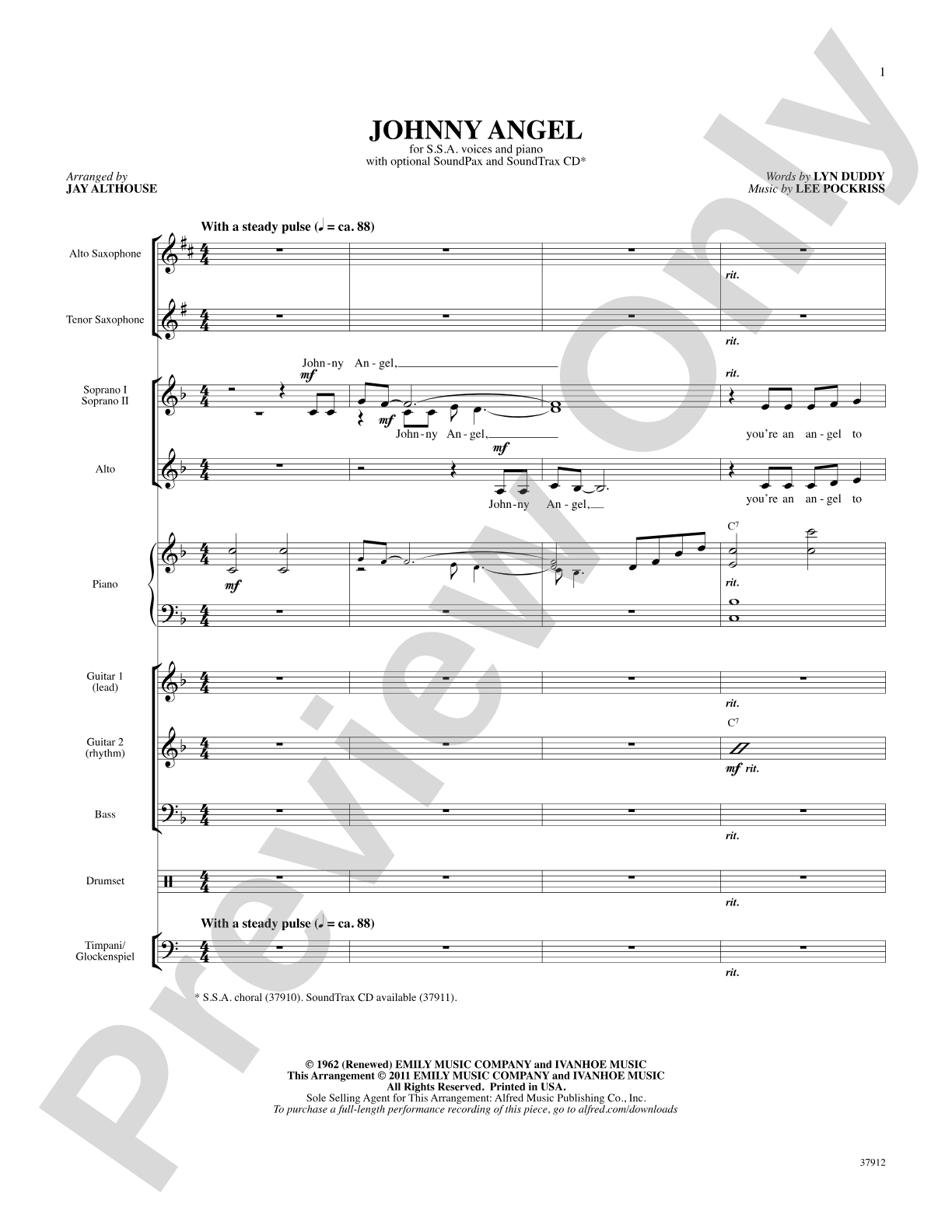 Johnny Angel: Choral SoundPax