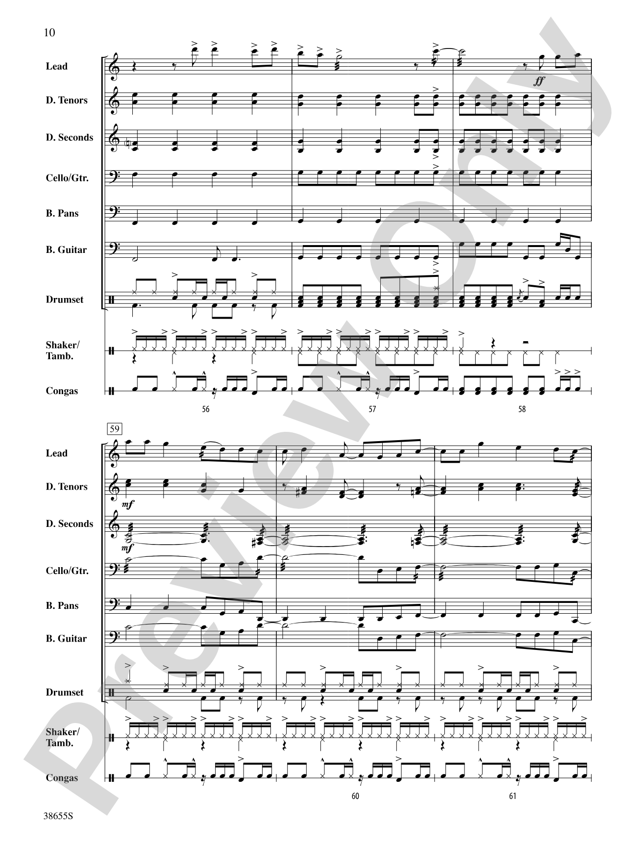 Forget You: Steel Drum Conductor Score & Parts