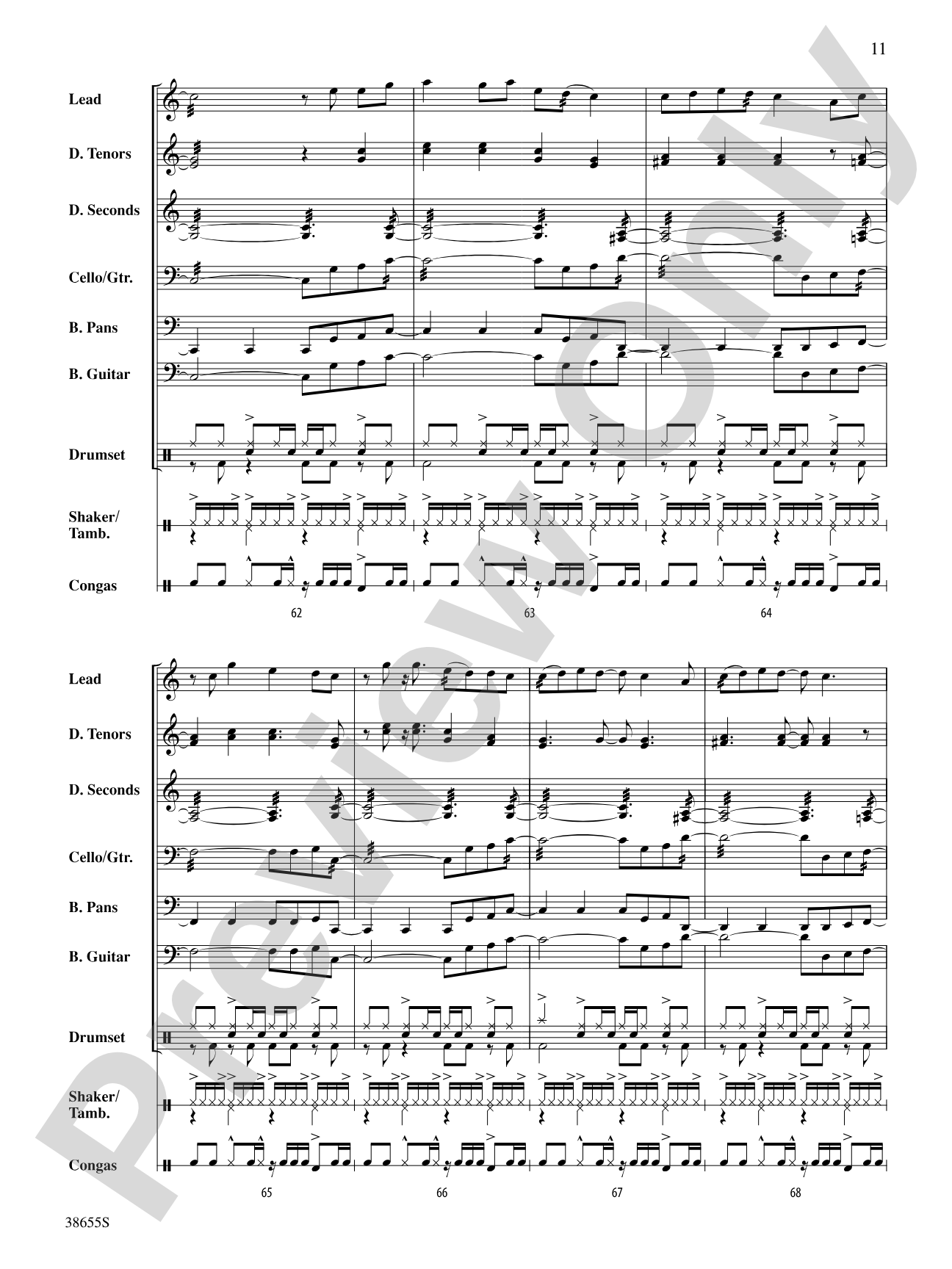 Forget You: Steel Drum Conductor Score & Parts