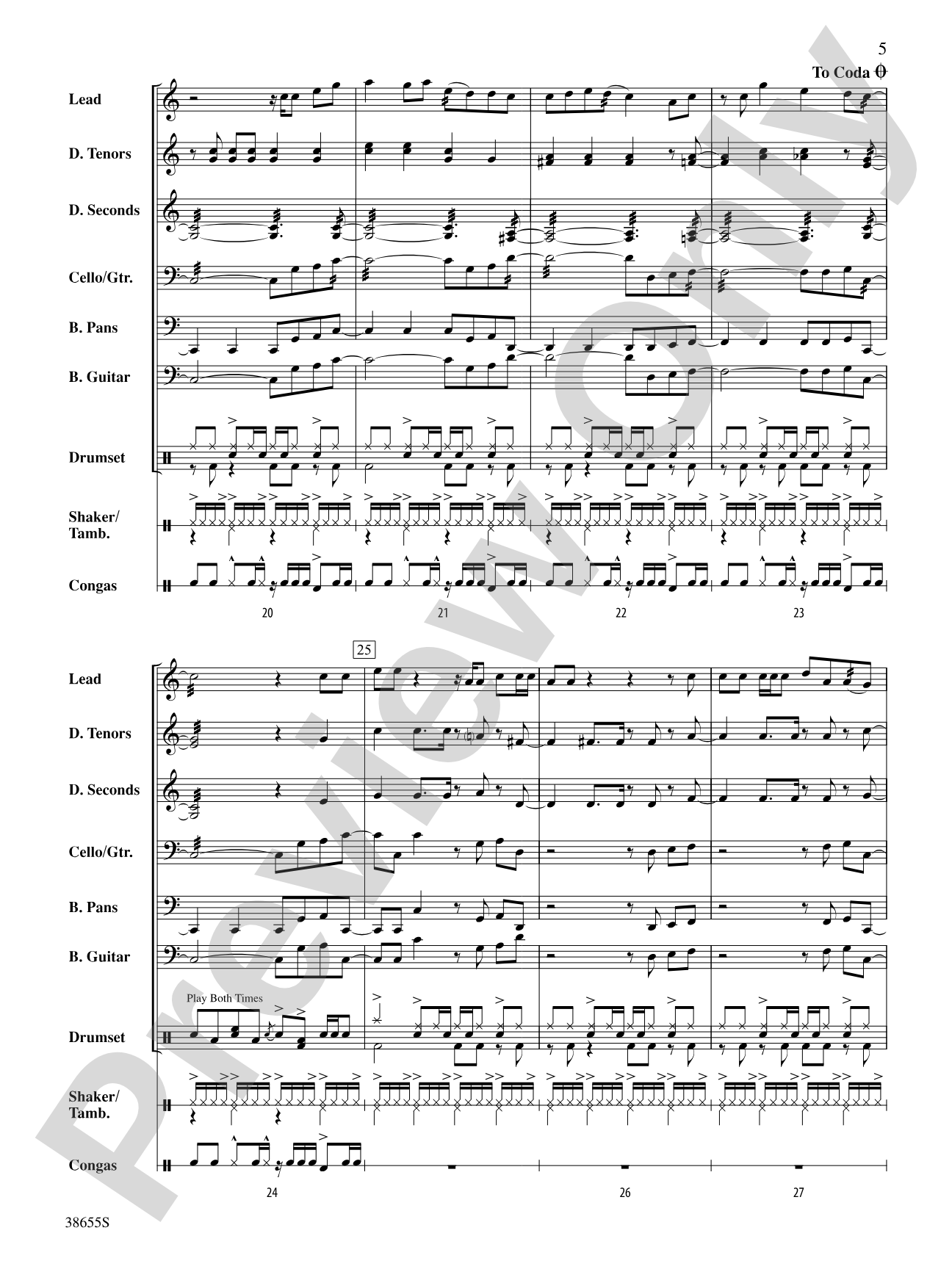 Forget You: Steel Drum Conductor Score & Parts