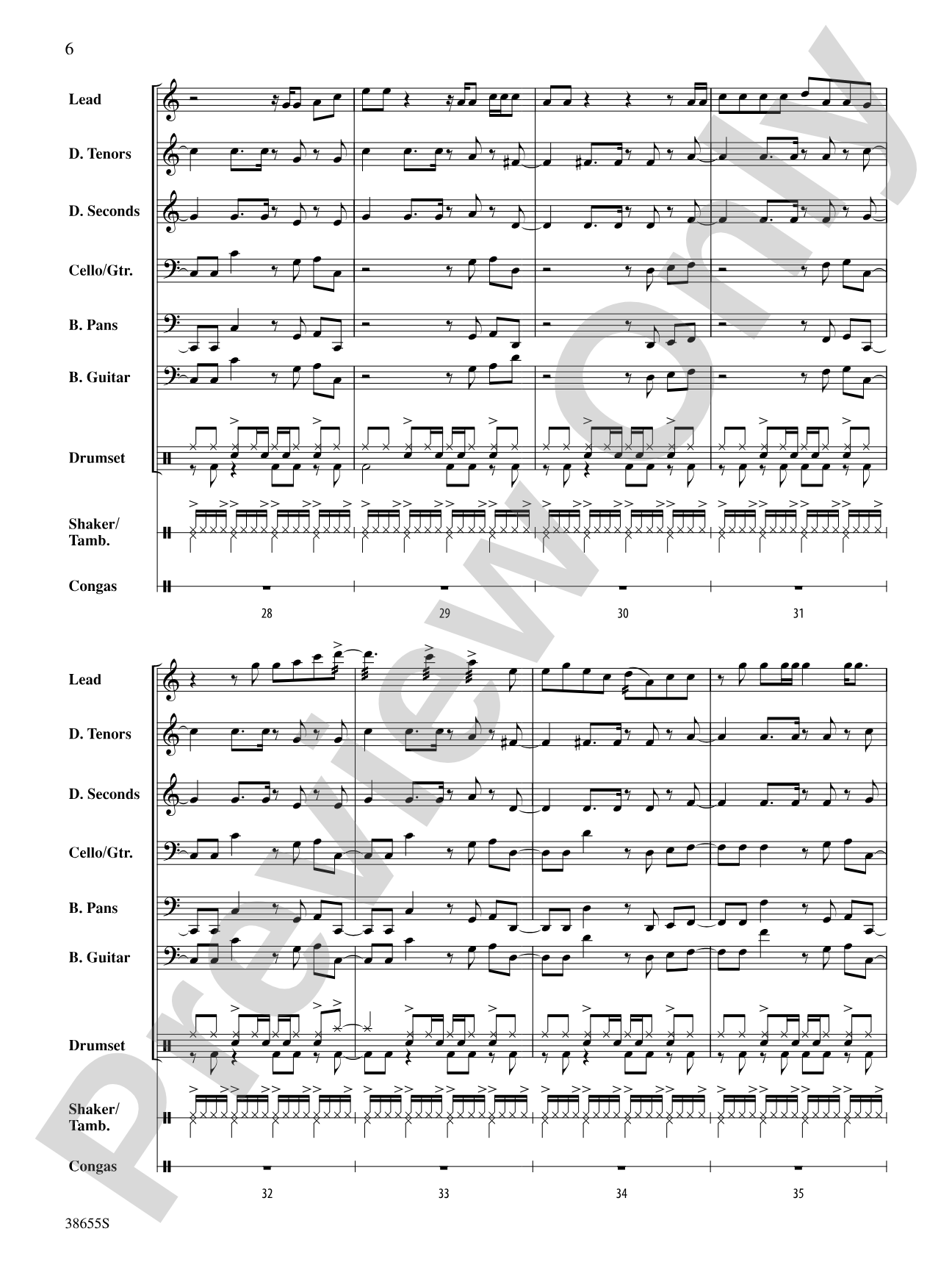 Forget You: Steel Drum Conductor Score & Parts