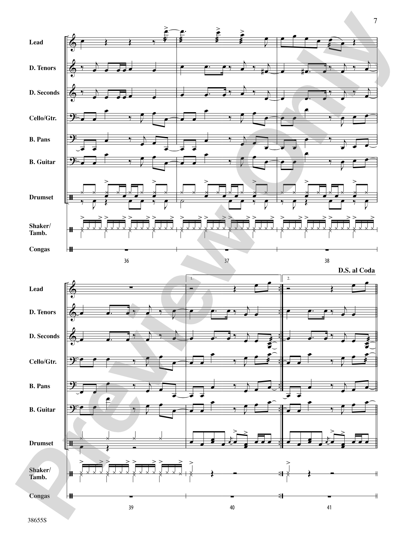 Forget You: Steel Drum Conductor Score & Parts