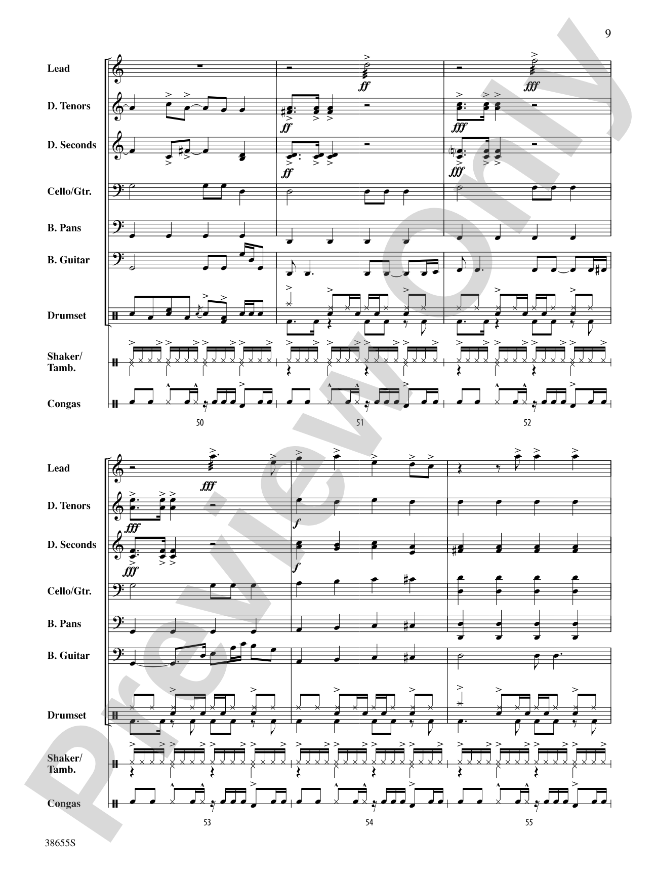 Forget You: Steel Drum Conductor Score & Parts