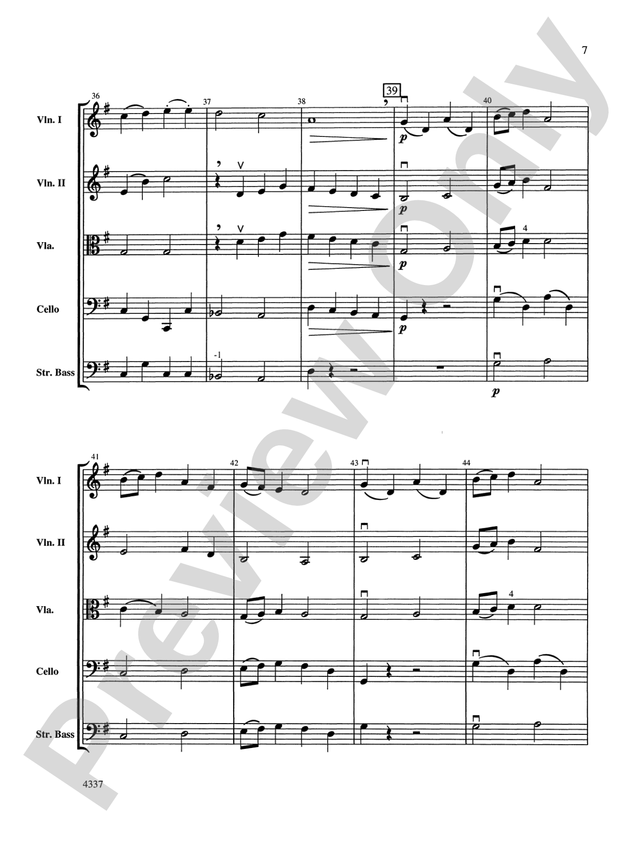 Slumber Music: String Orchestra Conductor Score & Parts