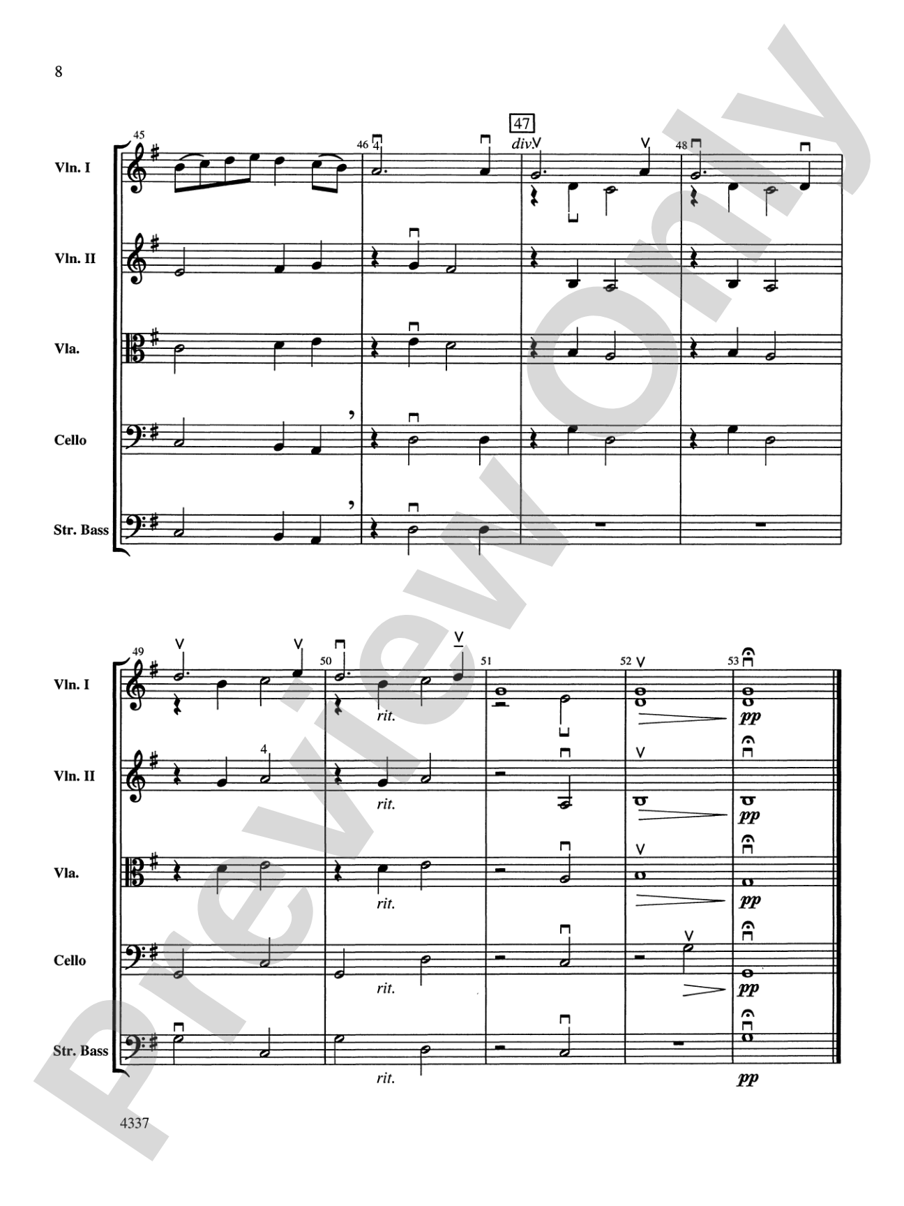 Slumber Music: String Orchestra Conductor Score & Parts