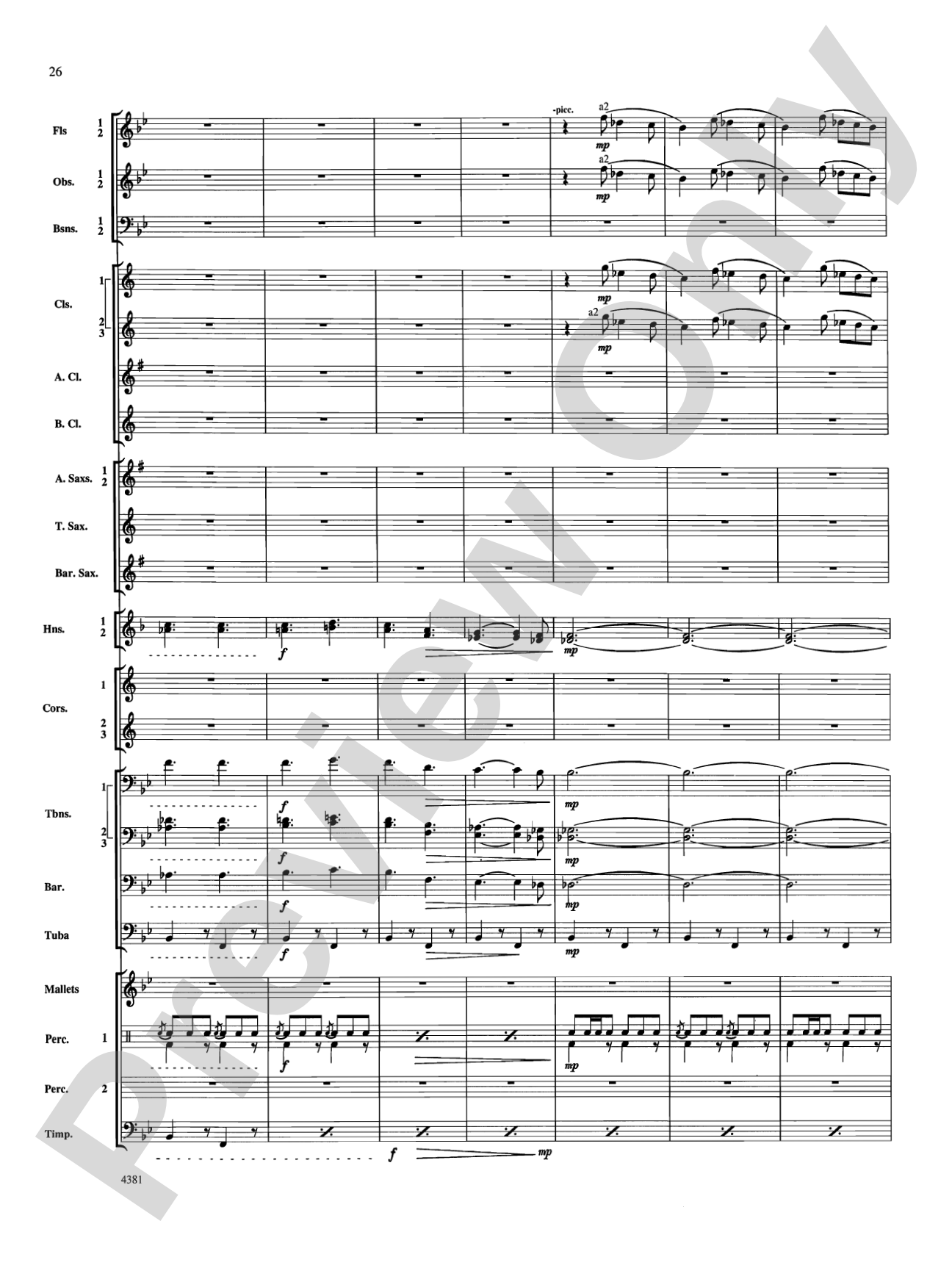 Variations on a Nautical Hymn: Concert Band Conductor Score & Parts