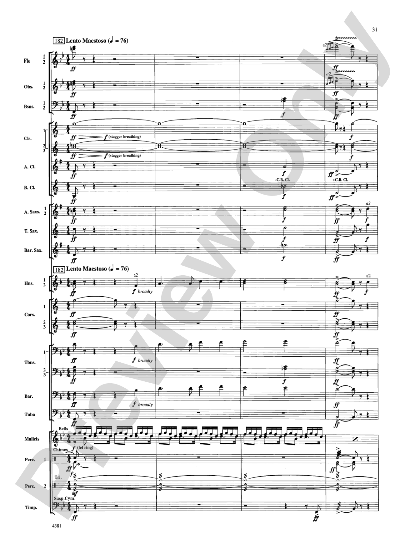 Variations on a Nautical Hymn: Concert Band Conductor Score & Parts