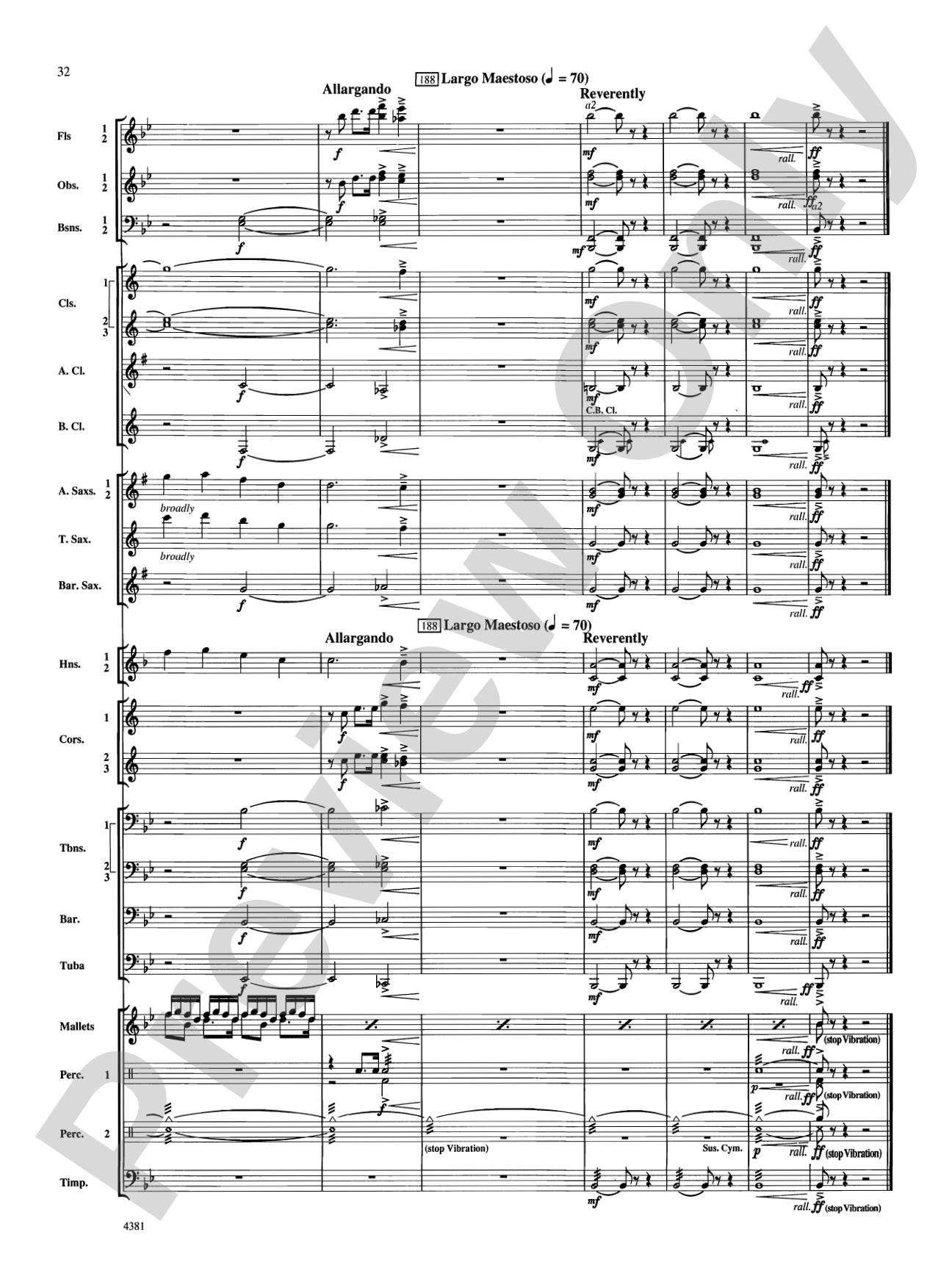 Variations on a Nautical Hymn: Concert Band Conductor Score & Parts