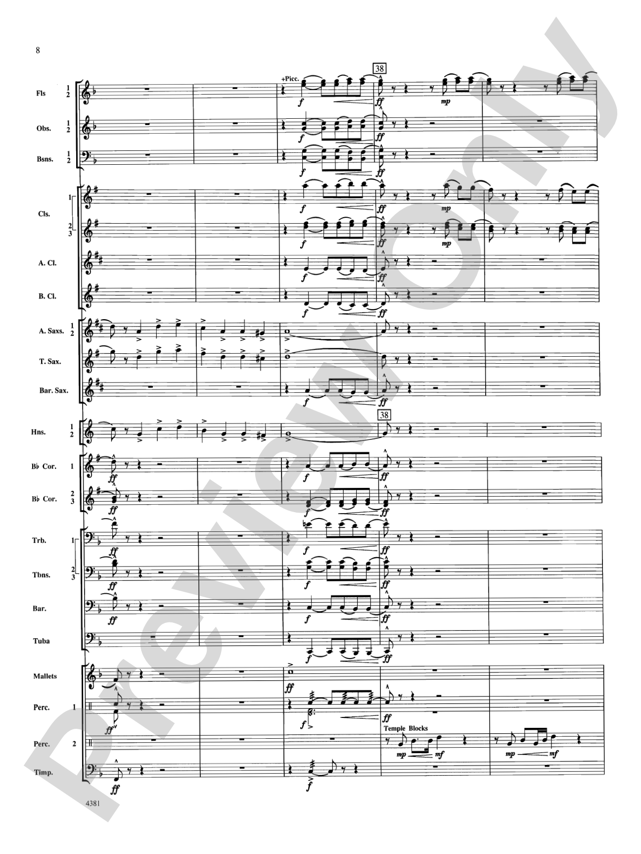 Variations on a Nautical Hymn: Concert Band Conductor Score & Parts