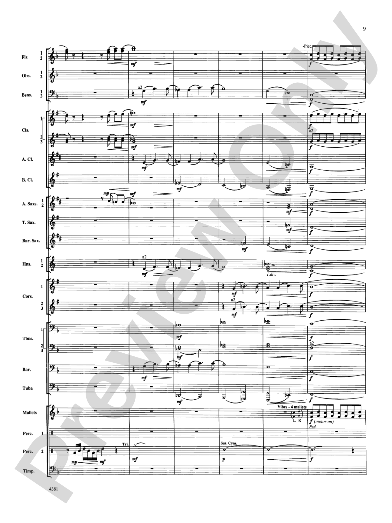 Variations on a Nautical Hymn: Concert Band Conductor Score & Parts