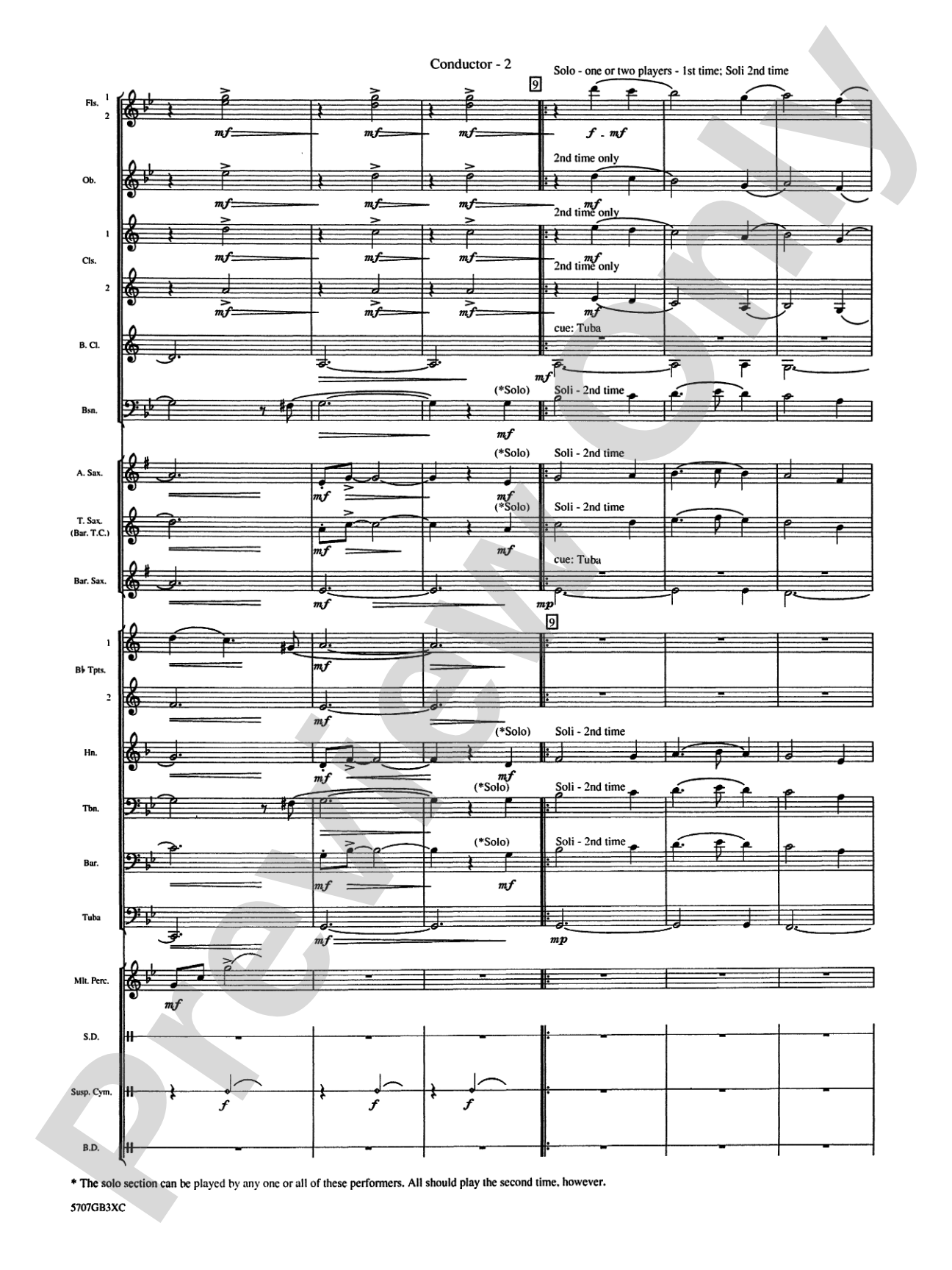 Greensleeves: Concert Band Conductor Score & Parts