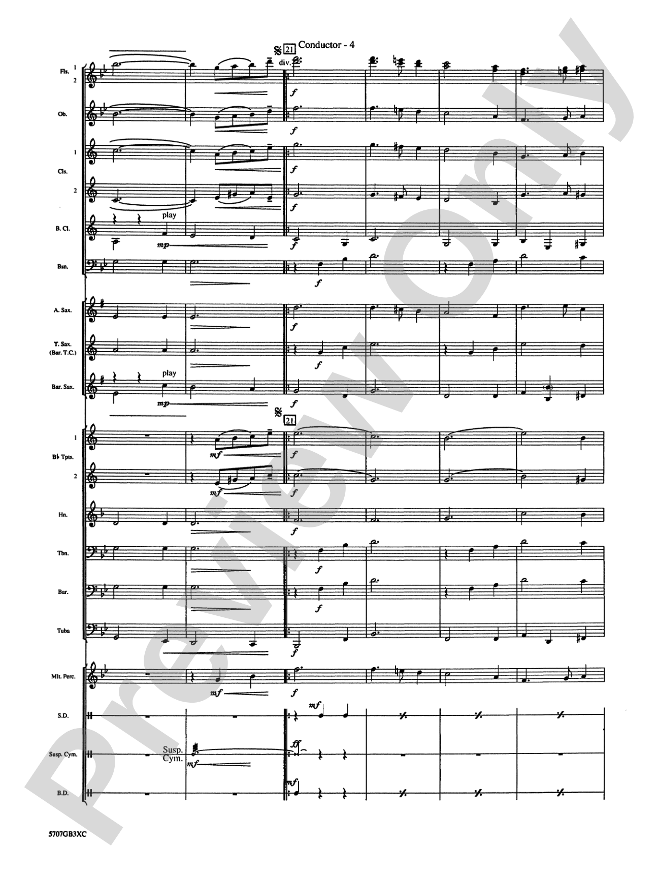 Greensleeves: Concert Band Conductor Score & Parts