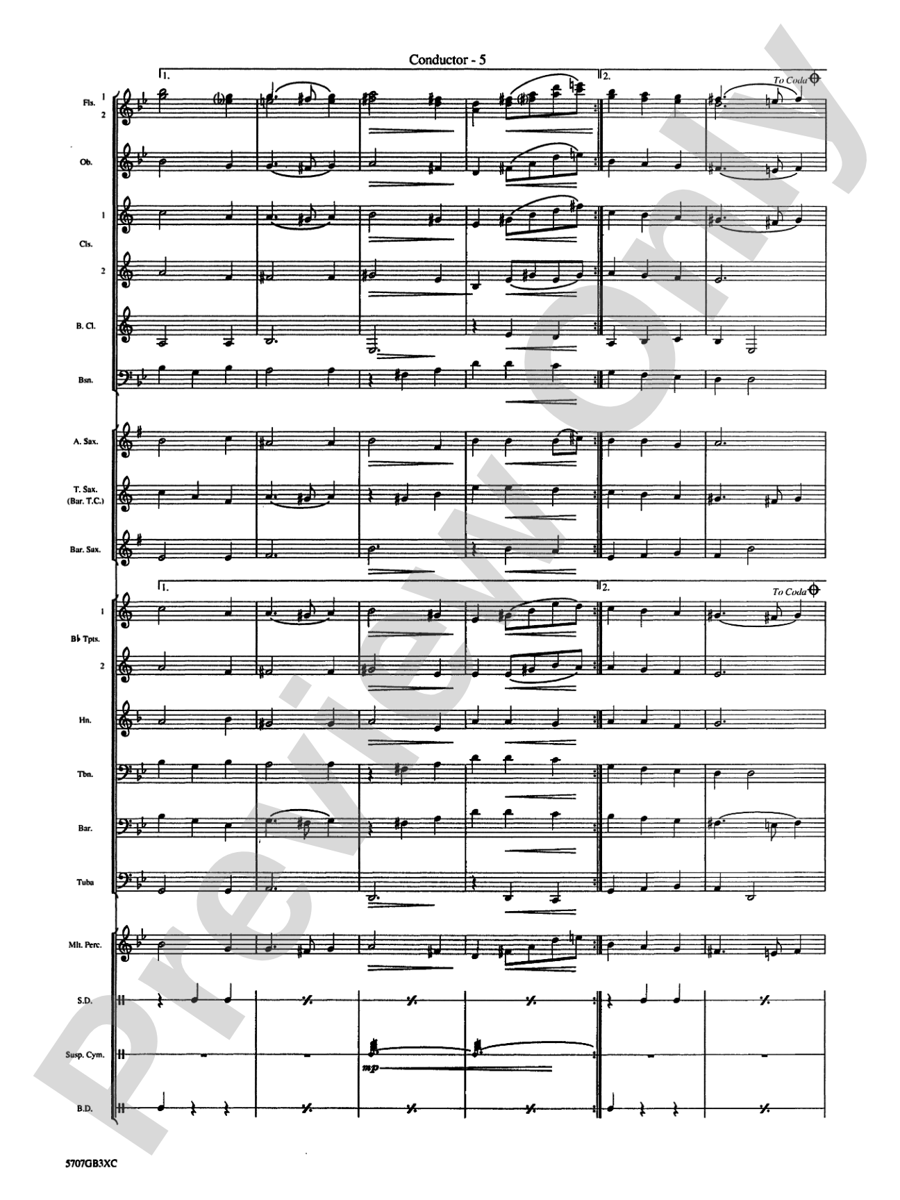Greensleeves: Concert Band Conductor Score & Parts