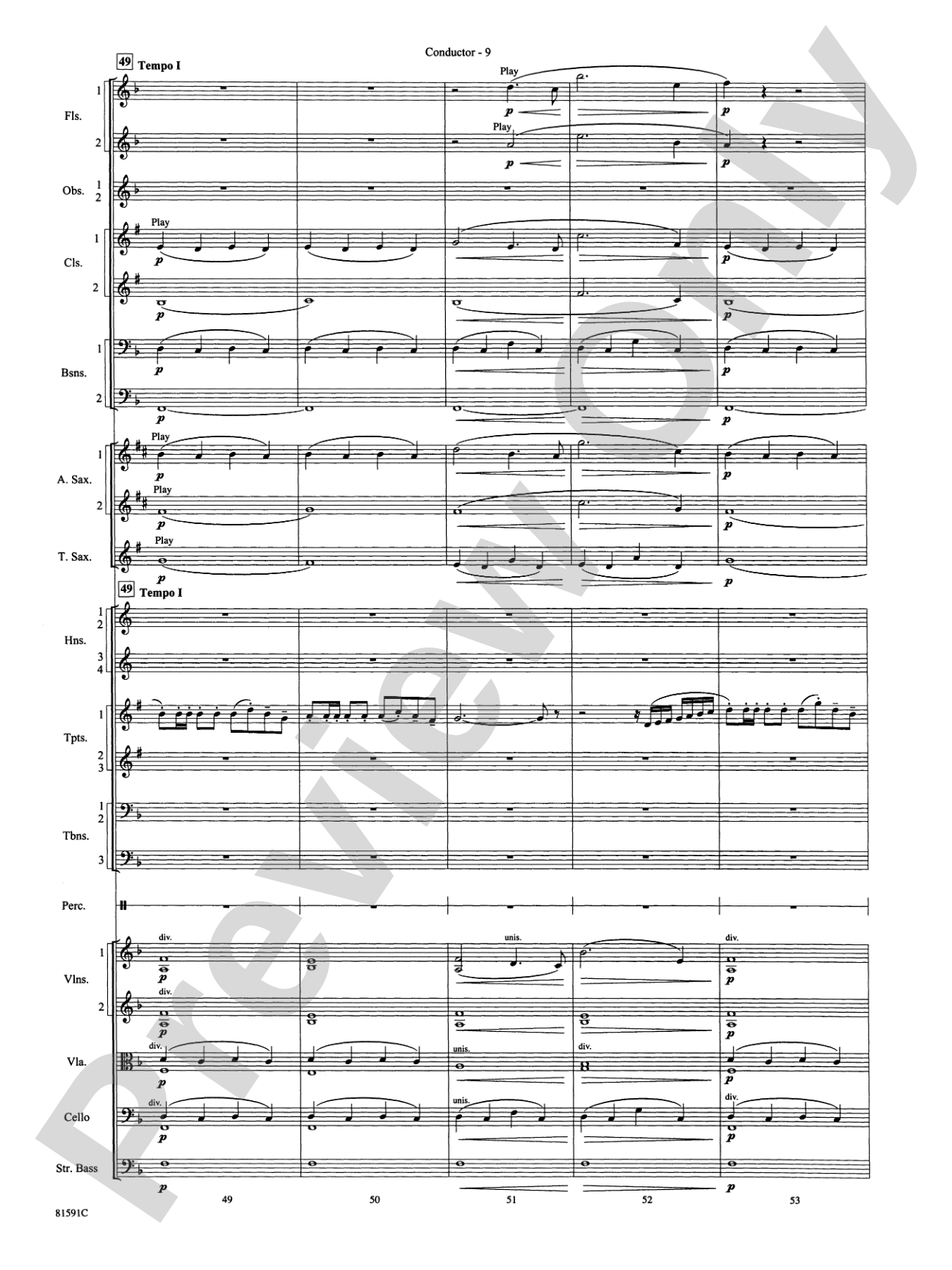 Trumpeter's Lullaby: Full Orchestra Conductor Score & Parts