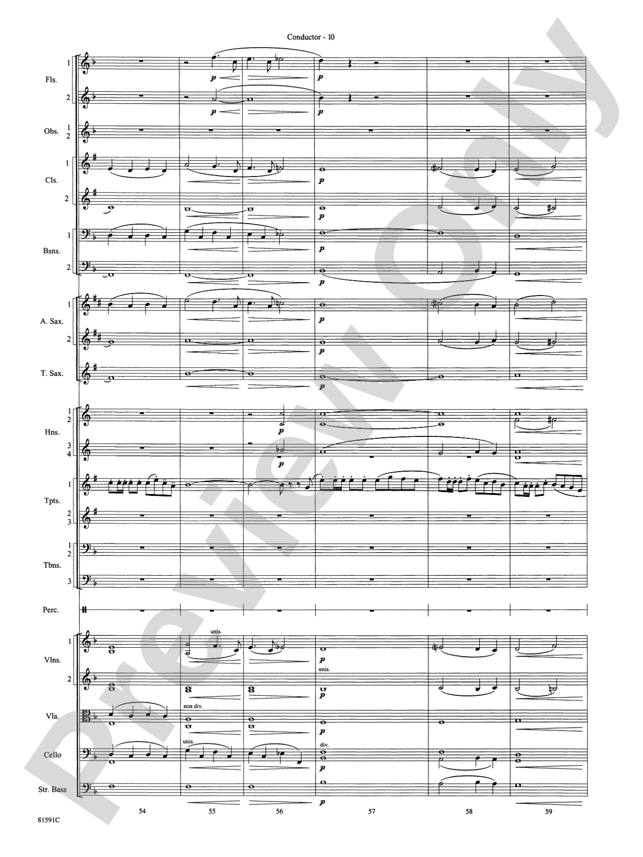 Trumpeter's Lullaby: Full Orchestra Conductor Score & Parts