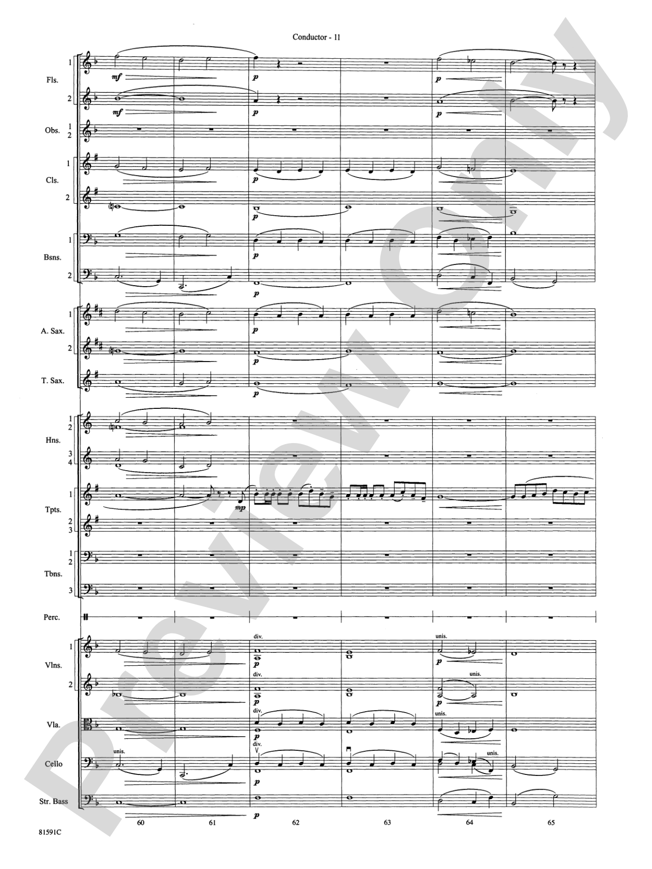 Trumpeter's Lullaby: Full Orchestra Conductor Score & Parts