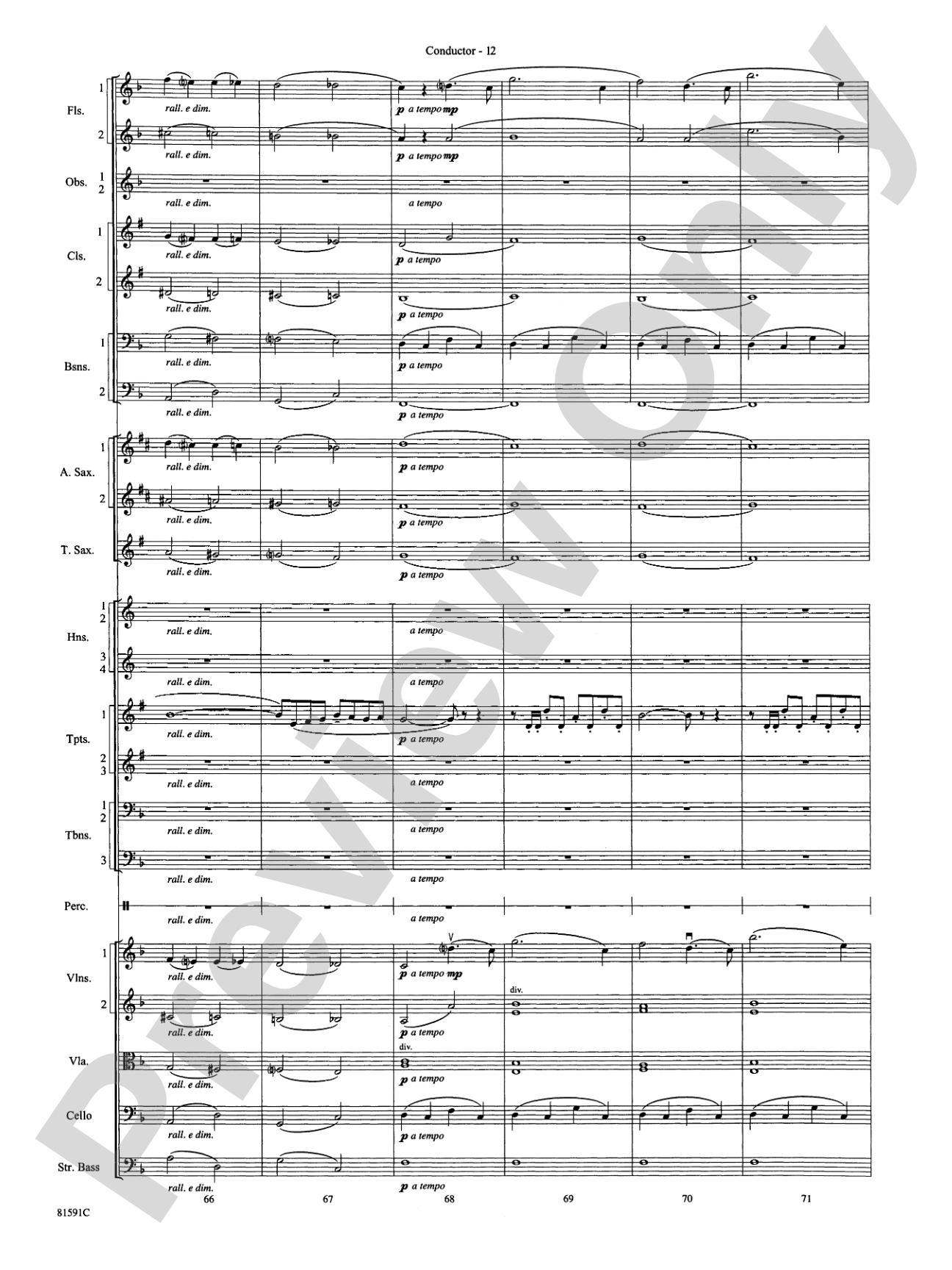 Trumpeter's Lullaby: Full Orchestra Conductor Score & Parts