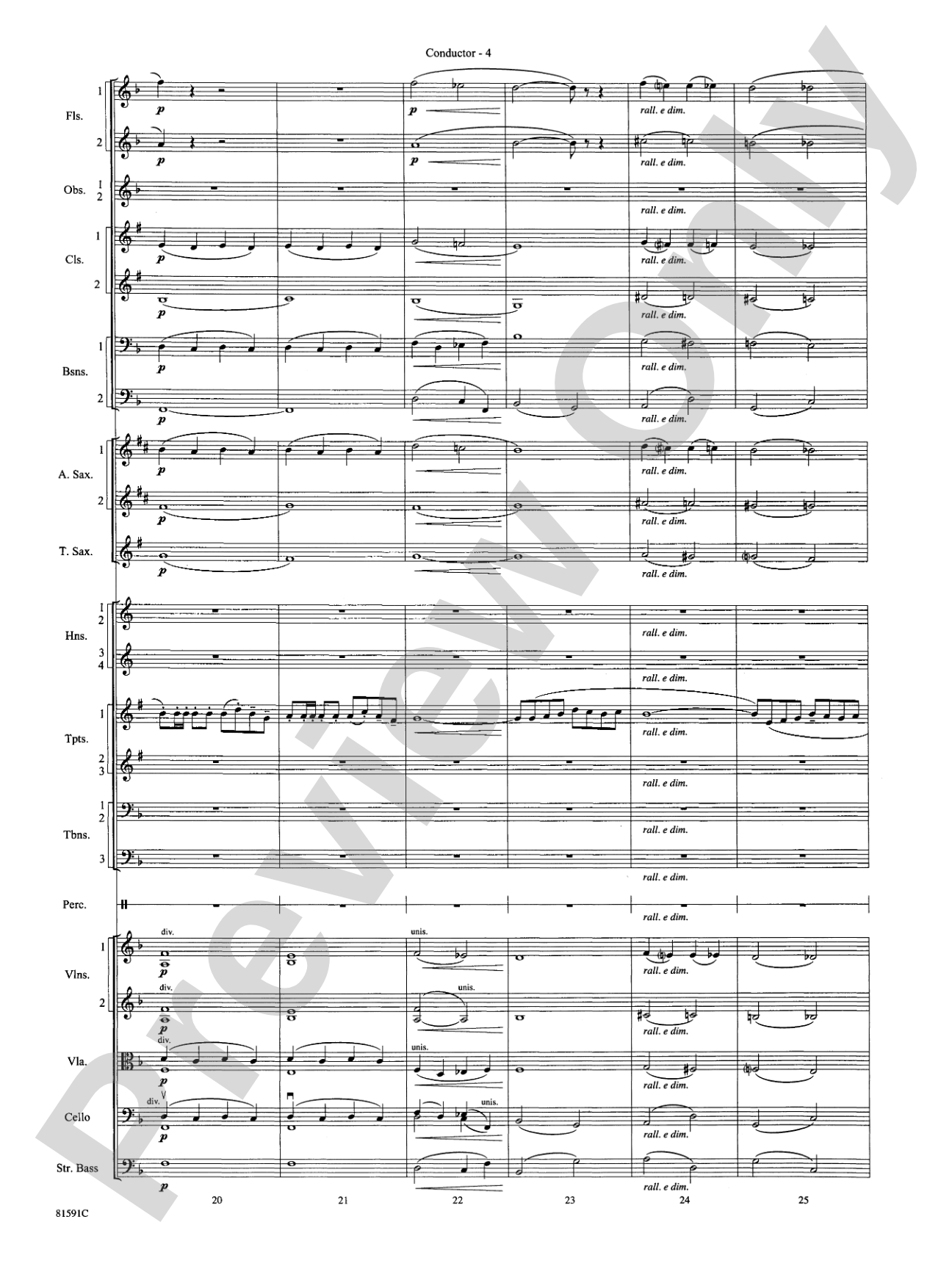 Trumpeter's Lullaby: Full Orchestra Conductor Score & Parts