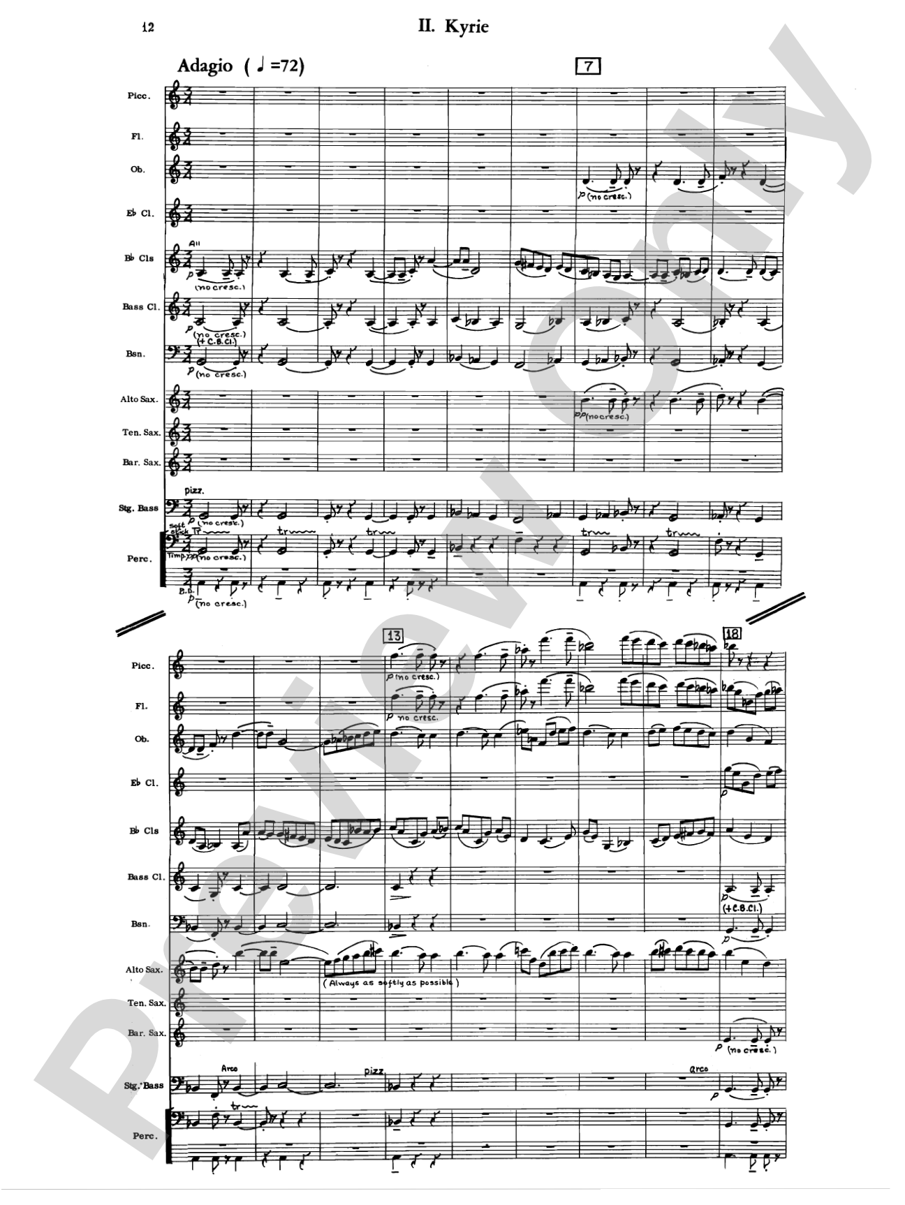 Liturgical Music for Band, Op. 33: Concert Band Conductor Score & Parts