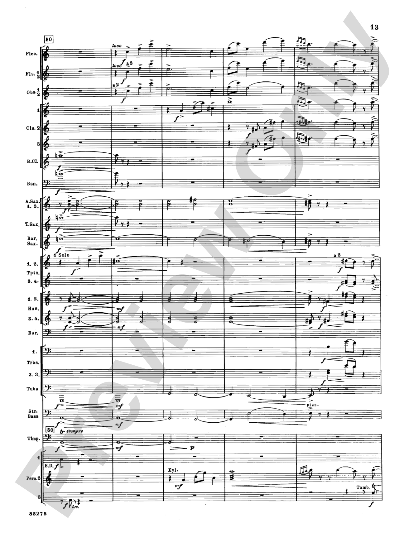 Alarums, Op. 27: Concert Band Conductor Score & Parts