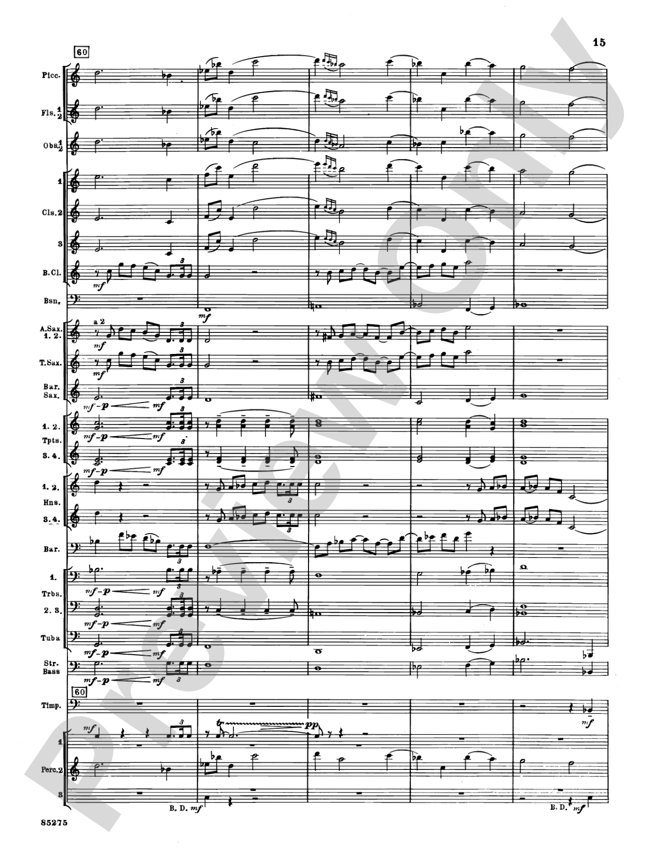 Alarums, Op. 27: Concert Band Conductor Score & Parts