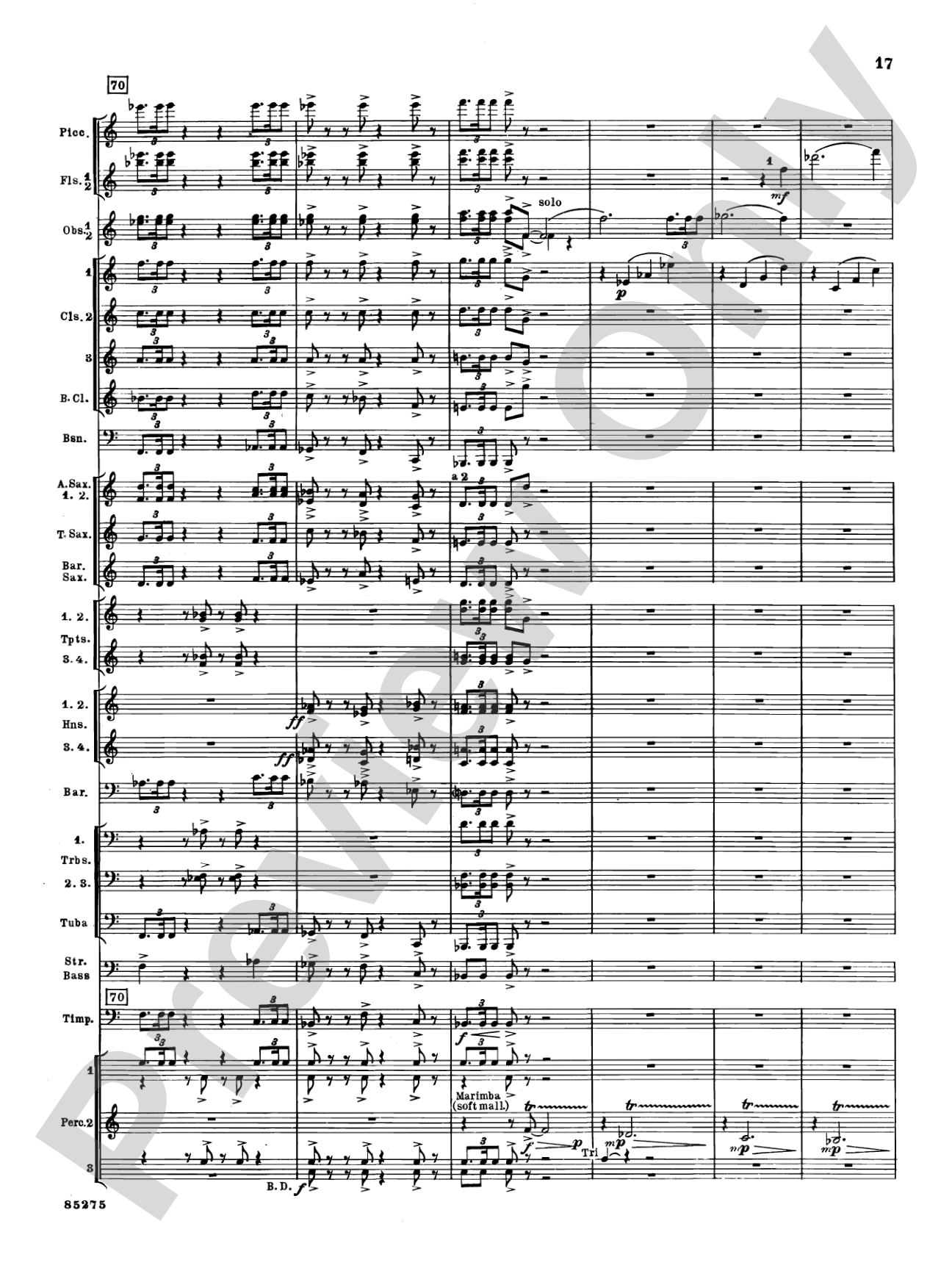 Alarums, Op. 27: Concert Band Conductor Score & Parts