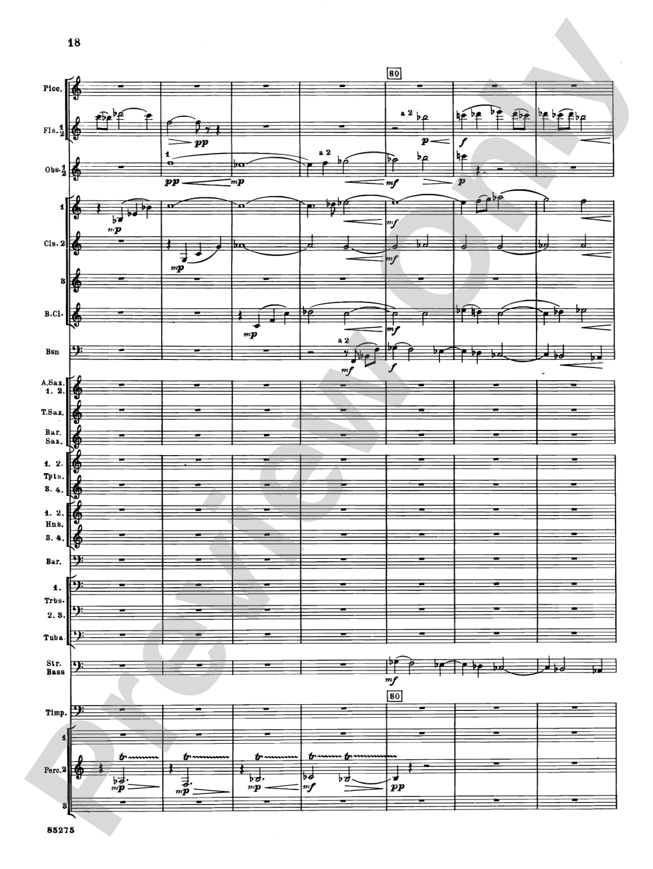 Alarums, Op. 27: Concert Band Conductor Score & Parts