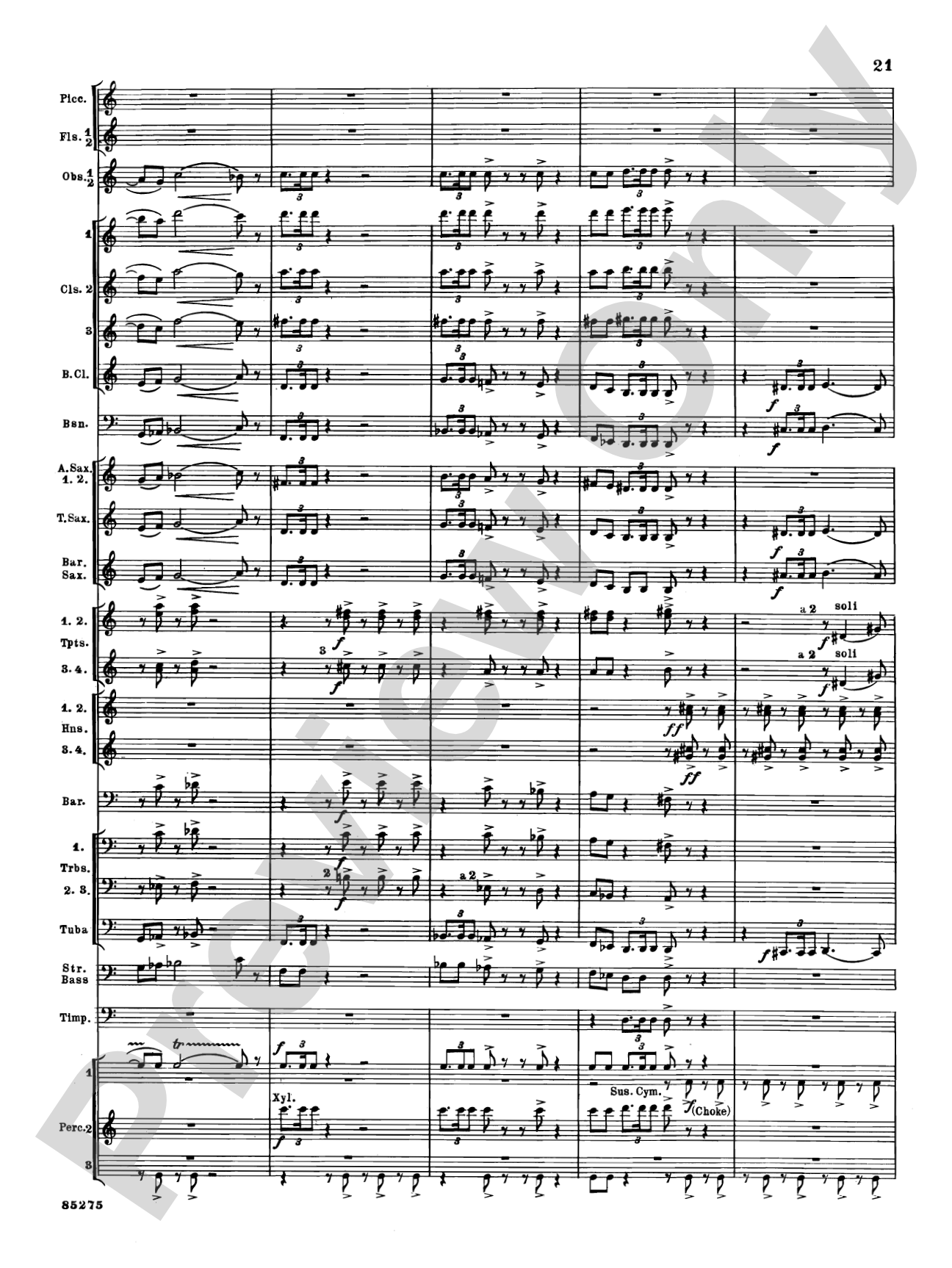 Alarums, Op. 27: Concert Band Conductor Score & Parts