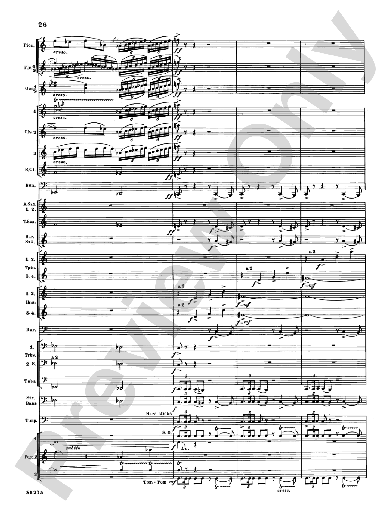 Alarums, Op. 27: Concert Band Conductor Score & Parts