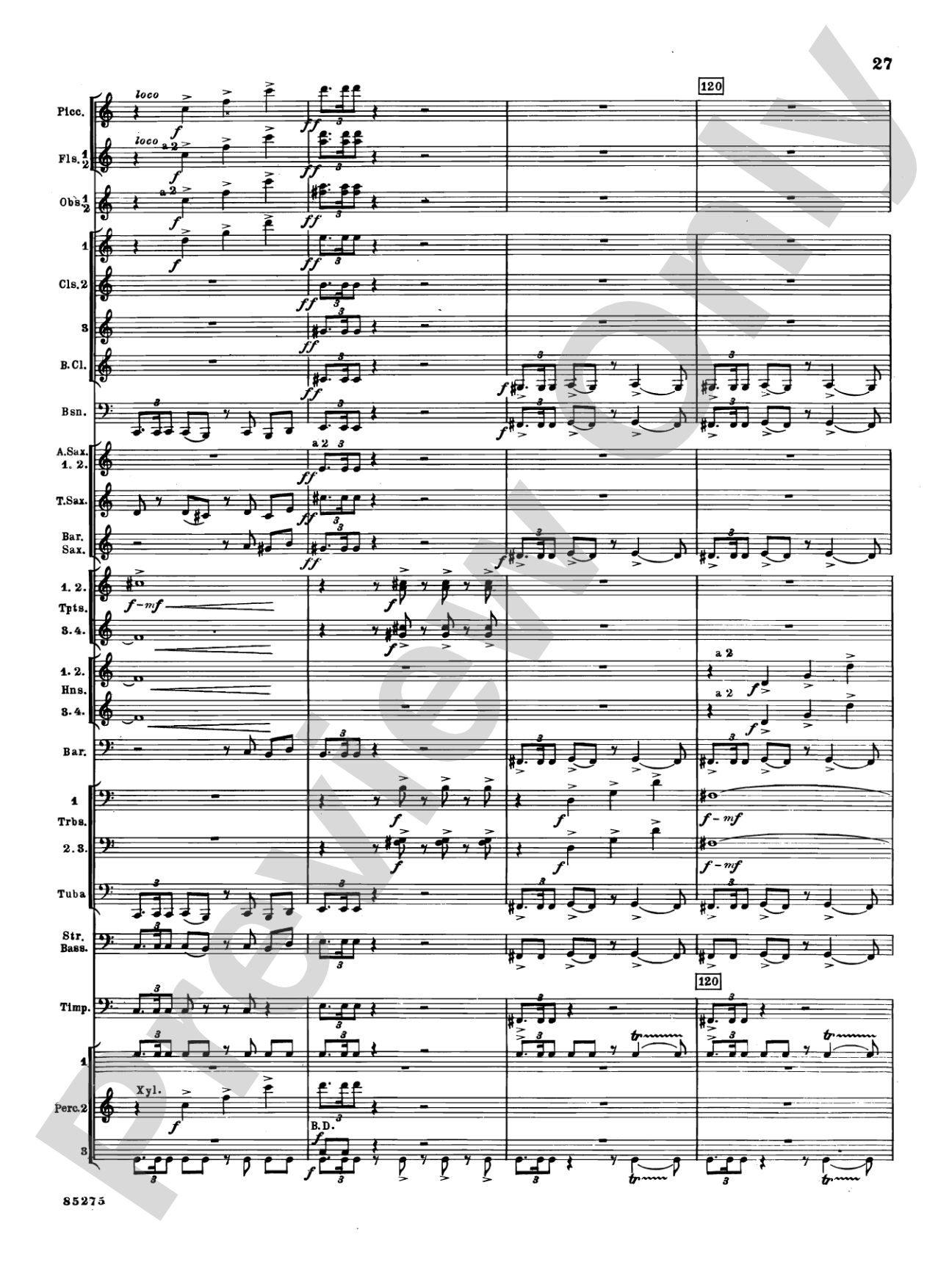 Alarums, Op. 27: Concert Band Conductor Score & Parts