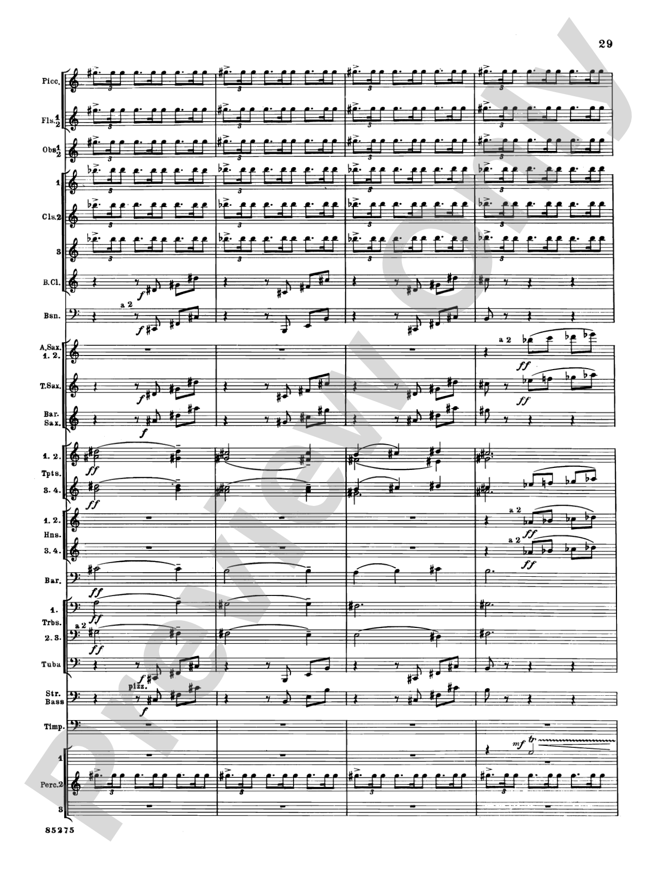 Alarums, Op. 27: Concert Band Conductor Score & Parts