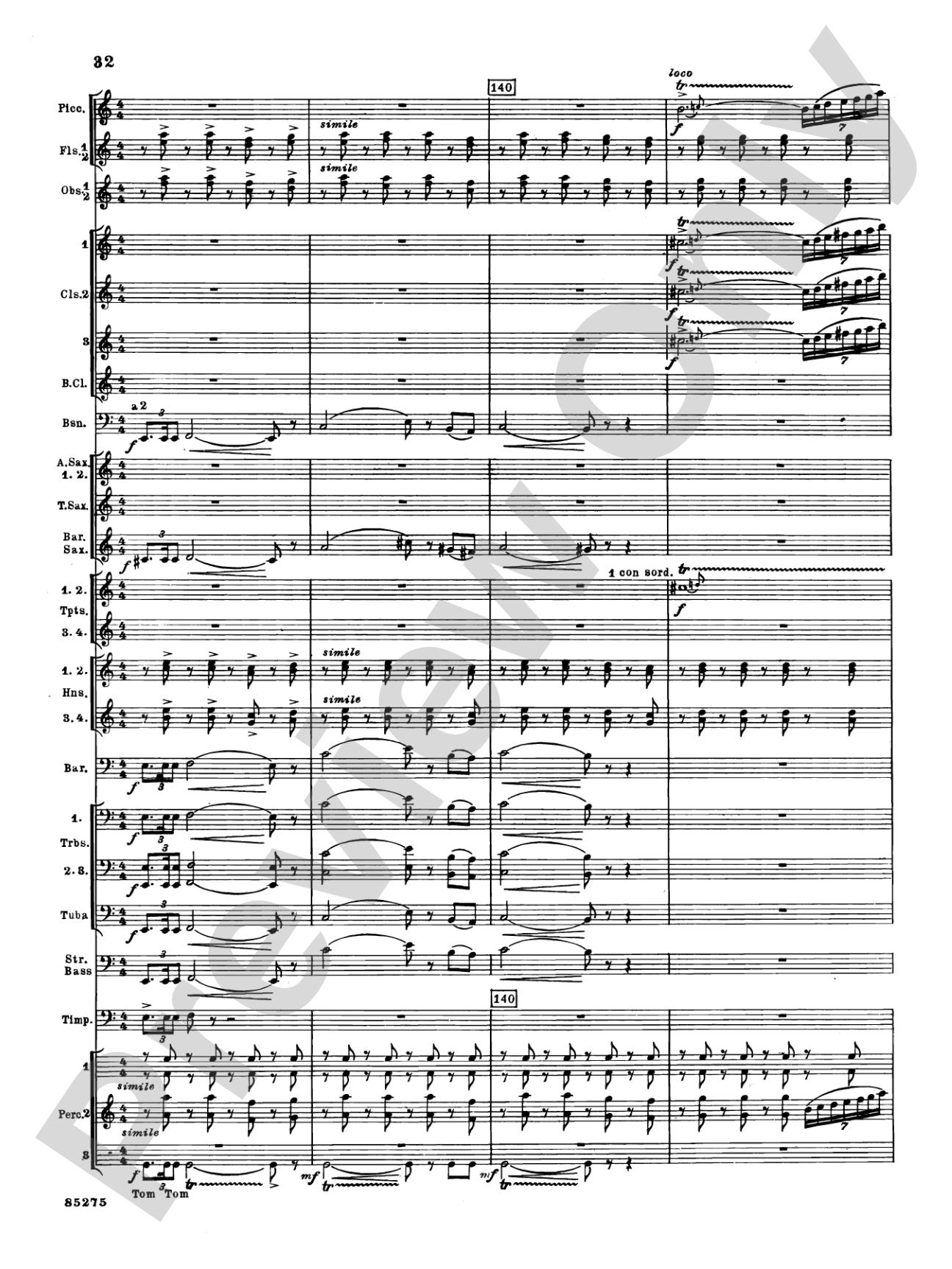 Alarums, Op. 27: Concert Band Conductor Score & Parts