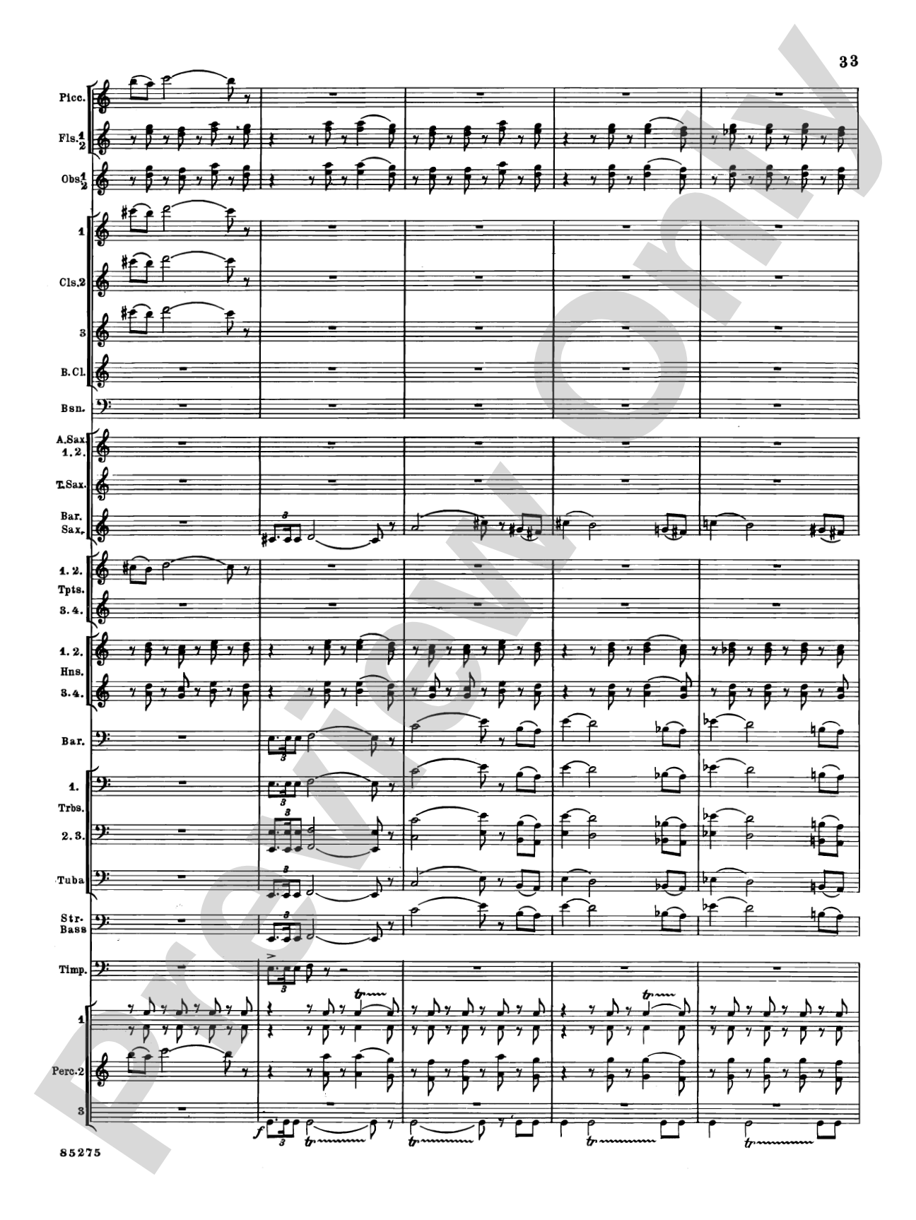 Alarums, Op. 27: Concert Band Conductor Score & Parts