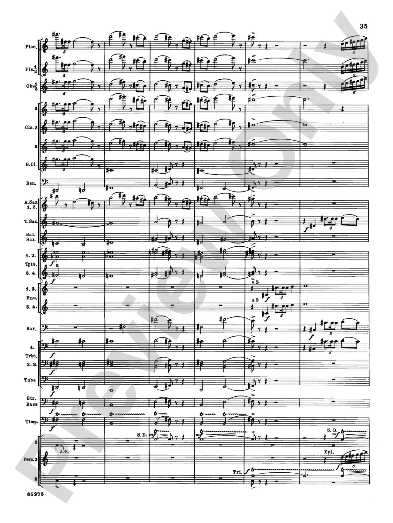 Alarums, Op. 27: Concert Band Conductor Score & Parts