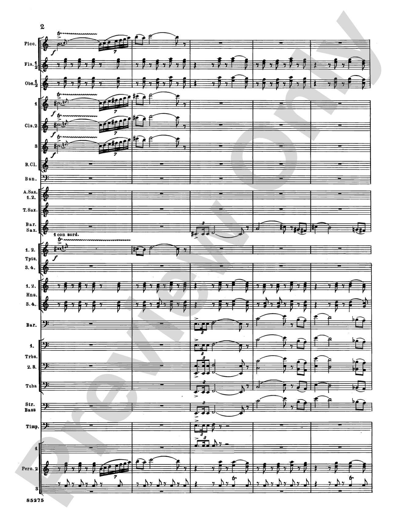 Alarums, Op. 27: Concert Band Conductor Score & Parts